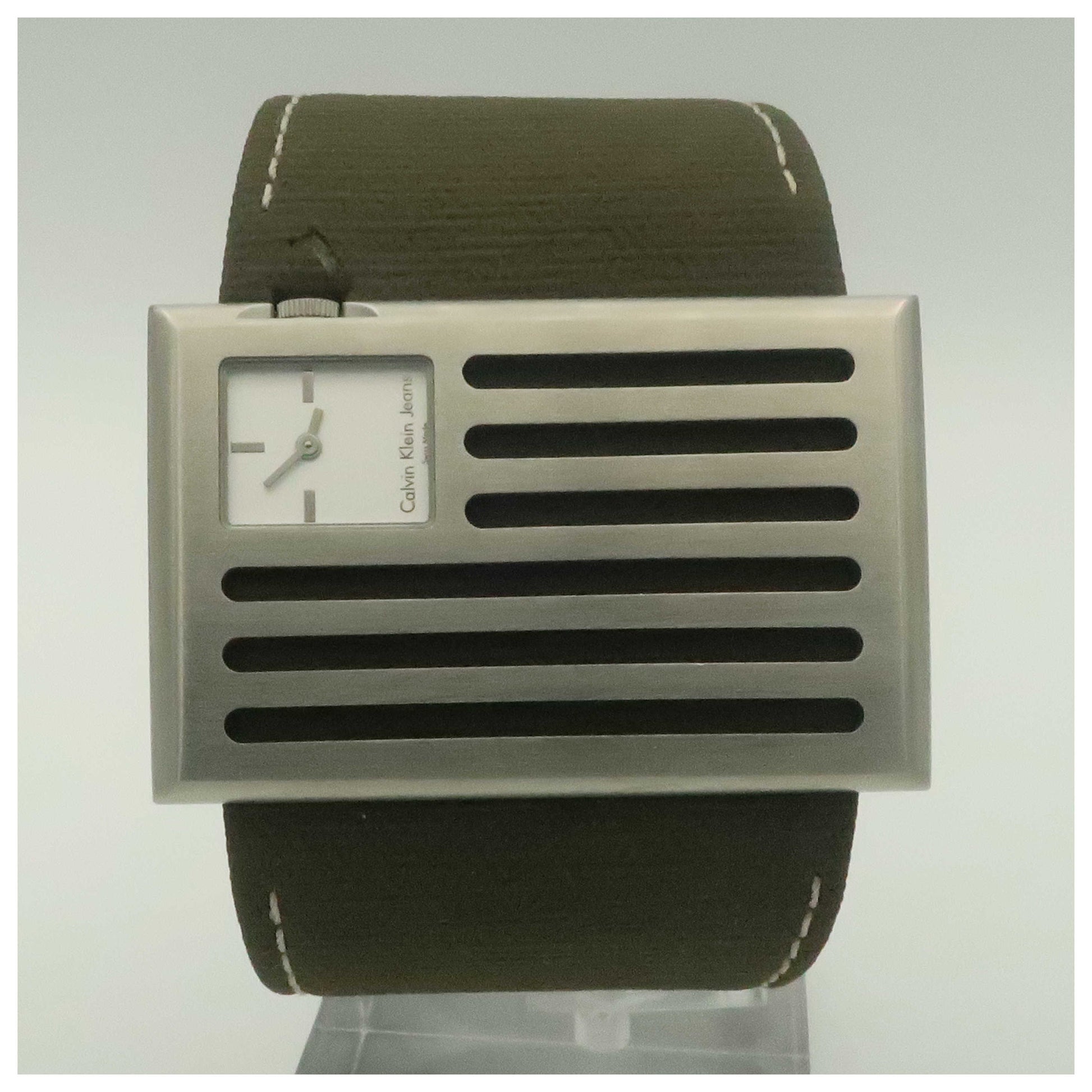 Front view of Calvin Klein Jeans Banner Men's Swiss Quartz (Battery-Powered) Watch K4513185-SD