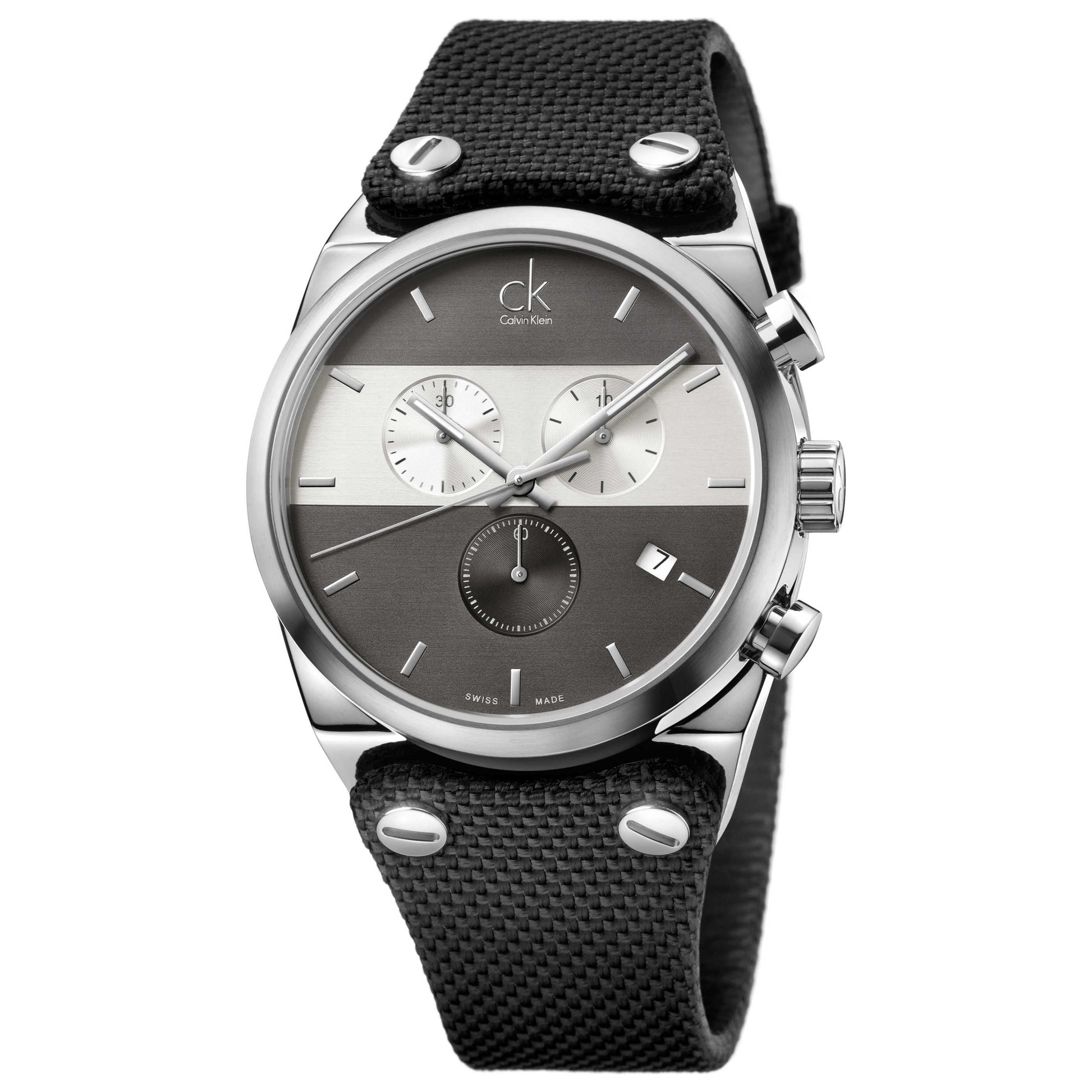 Front view of Calvin Klein Eager Men's Swiss Quartz (Battery-Powered) Watch K4B371B3