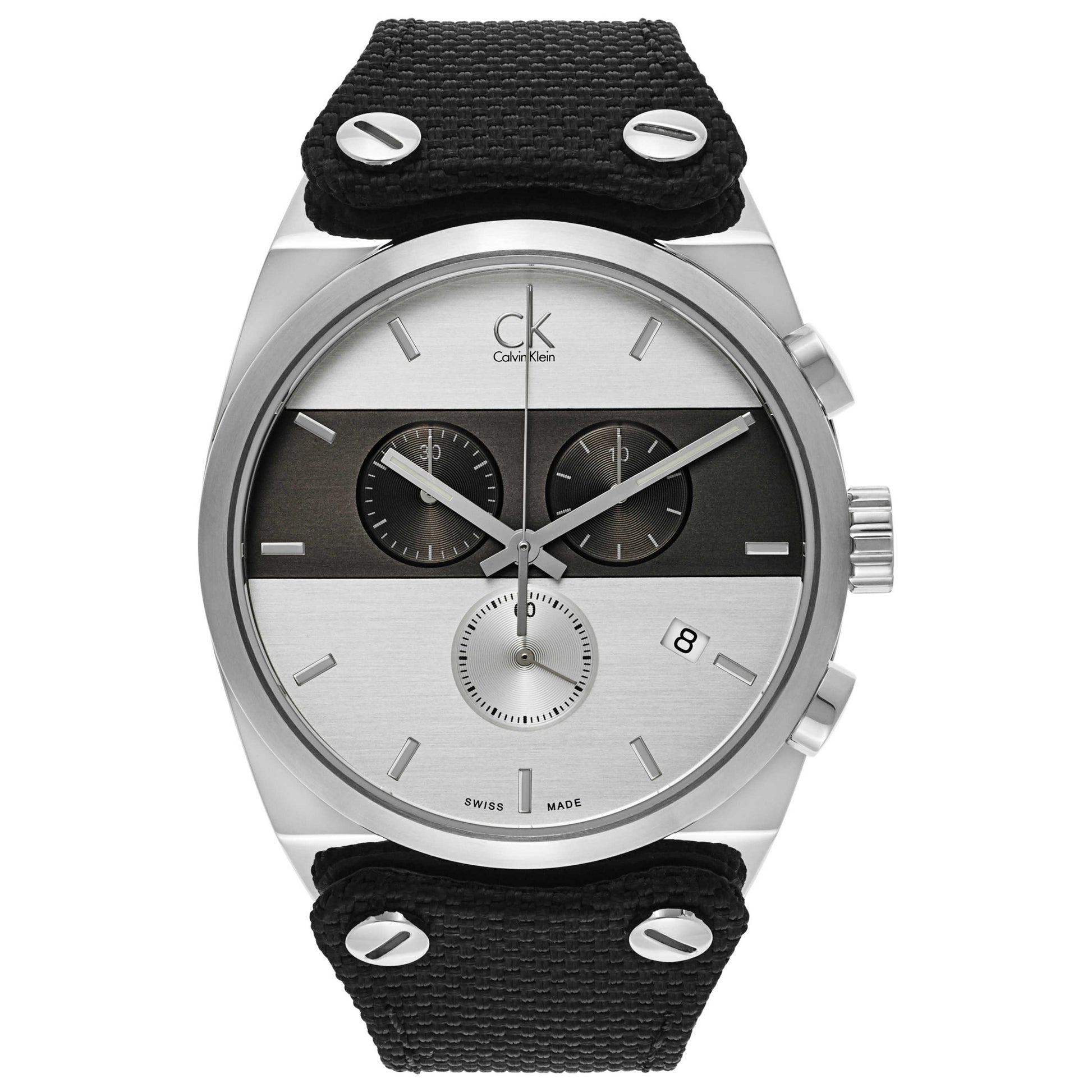 Front view of Calvin Klein Eager Men's Swiss Quartz (Battery-Powered) Watch K4B371B6