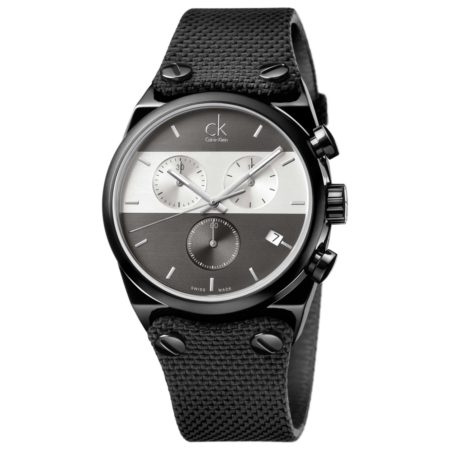 Front view of Calvin Klein Eager Men's Swiss Quartz (Battery-Powered) Watch K4B384B3