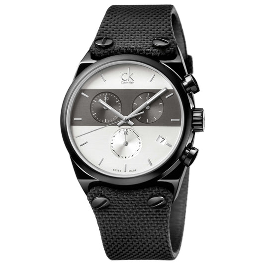 Front view of Calvin Klein Eager Men's Swiss Quartz (Battery-Powered) Watch K4B384B6