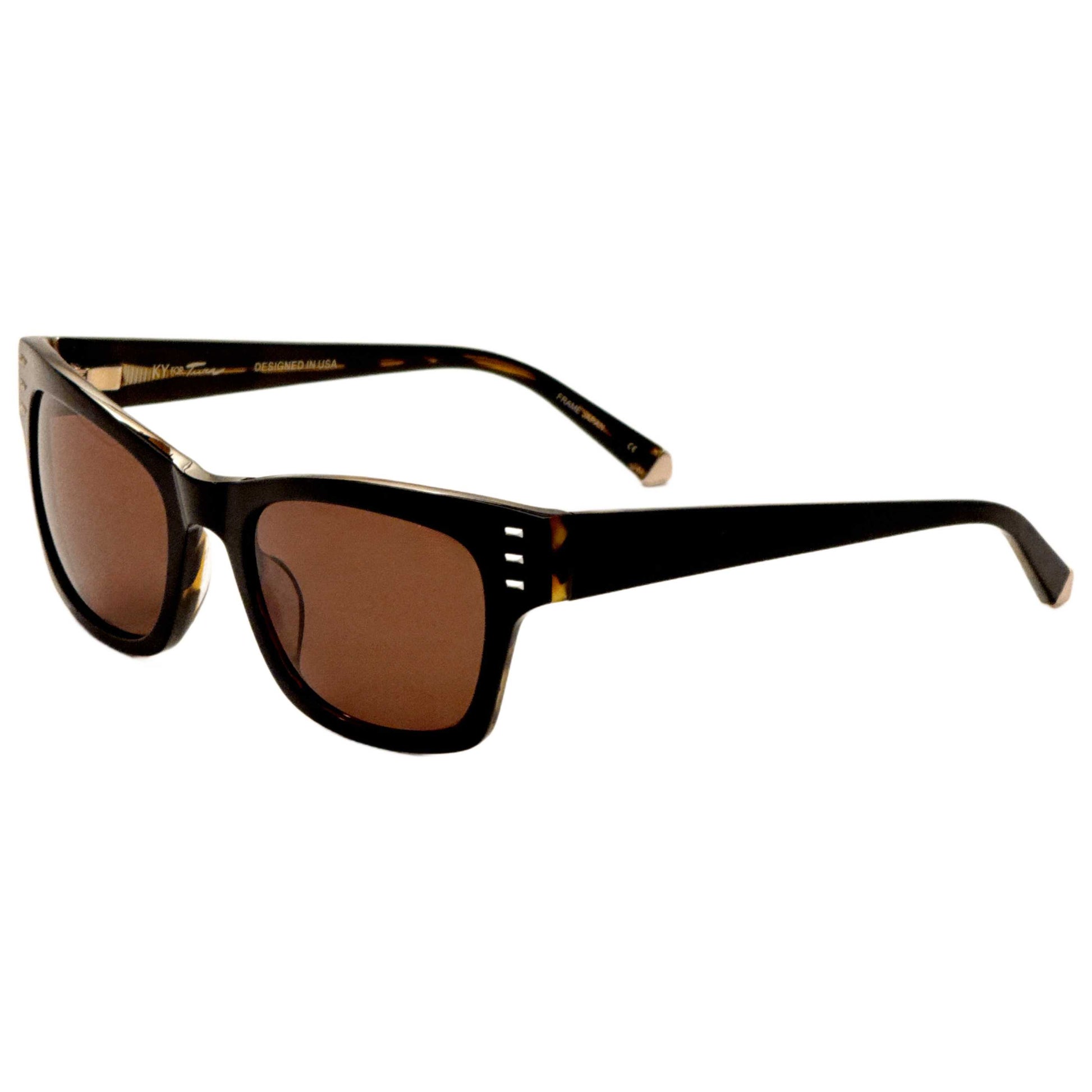 Front view of Kate Young Ramona Women's Sunglasses K539-BLK-54