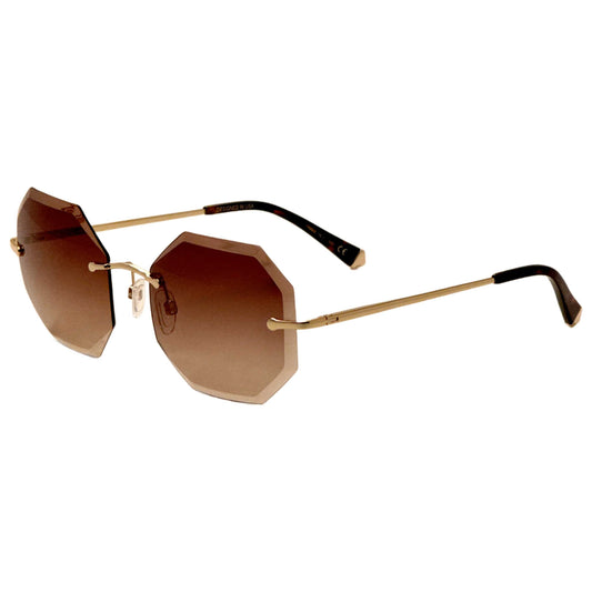 Front view of Kate Young Luna Women's Sunglasses K541-BRN-59