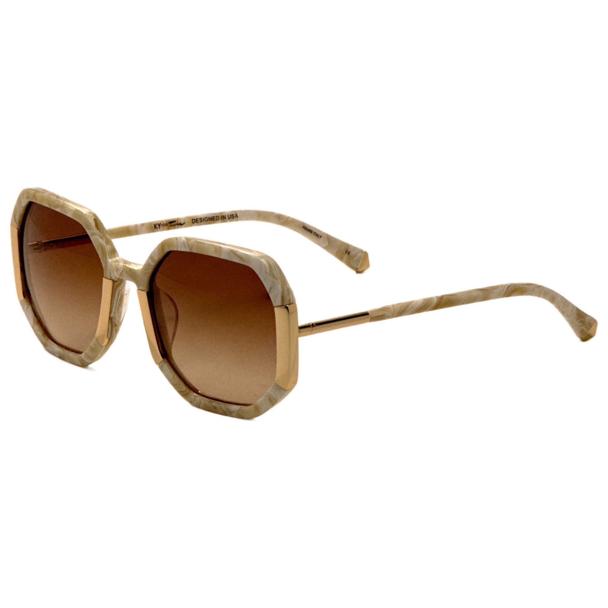 Front view of Kate Young Hazel Women's Sunglasses K579-BON-53
