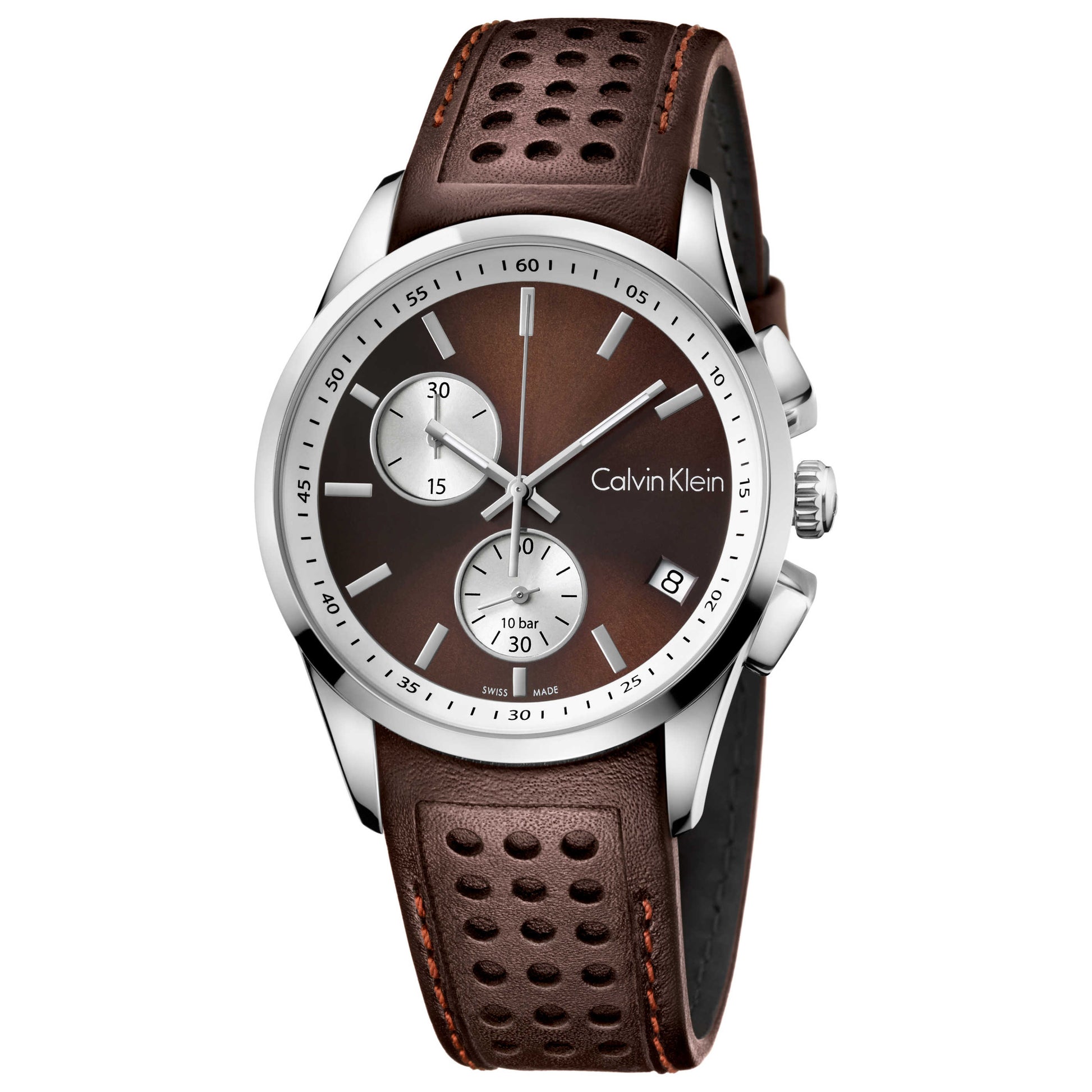 Front view of Calvin Klein Bold Men's Swiss Quartz (Battery-Powered) Watch K5A371GK