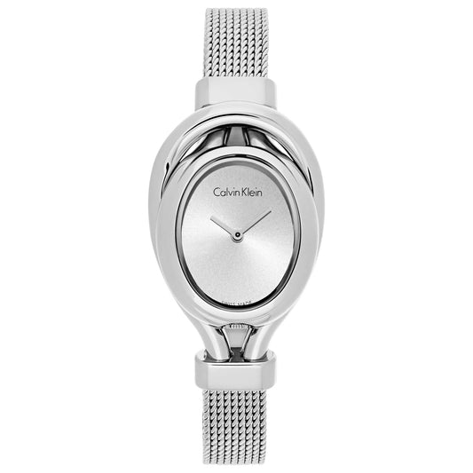 Front view of Calvin Klein Belt Women's Swiss Quartz (Battery-Powered) Watch K5H23126