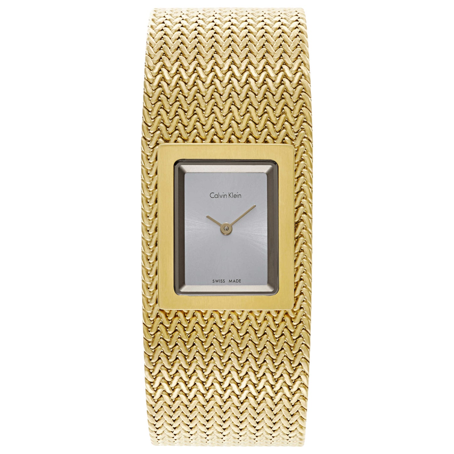 Front view of Calvin Klein Mesh Women's Swiss Quartz (Battery-Powered) Watch K5L13536