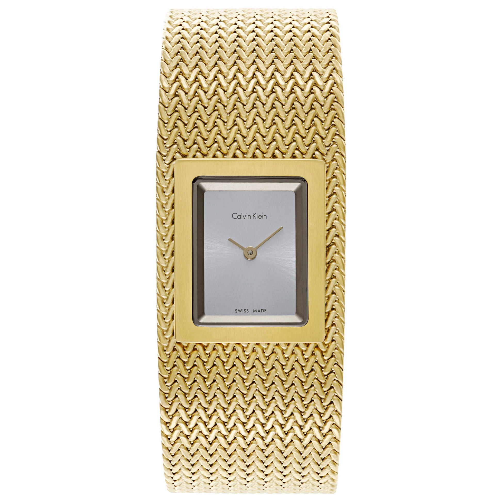 Front view of Calvin Klein Mesh Women's Swiss Quartz (Battery-Powered) Watch K5L13536