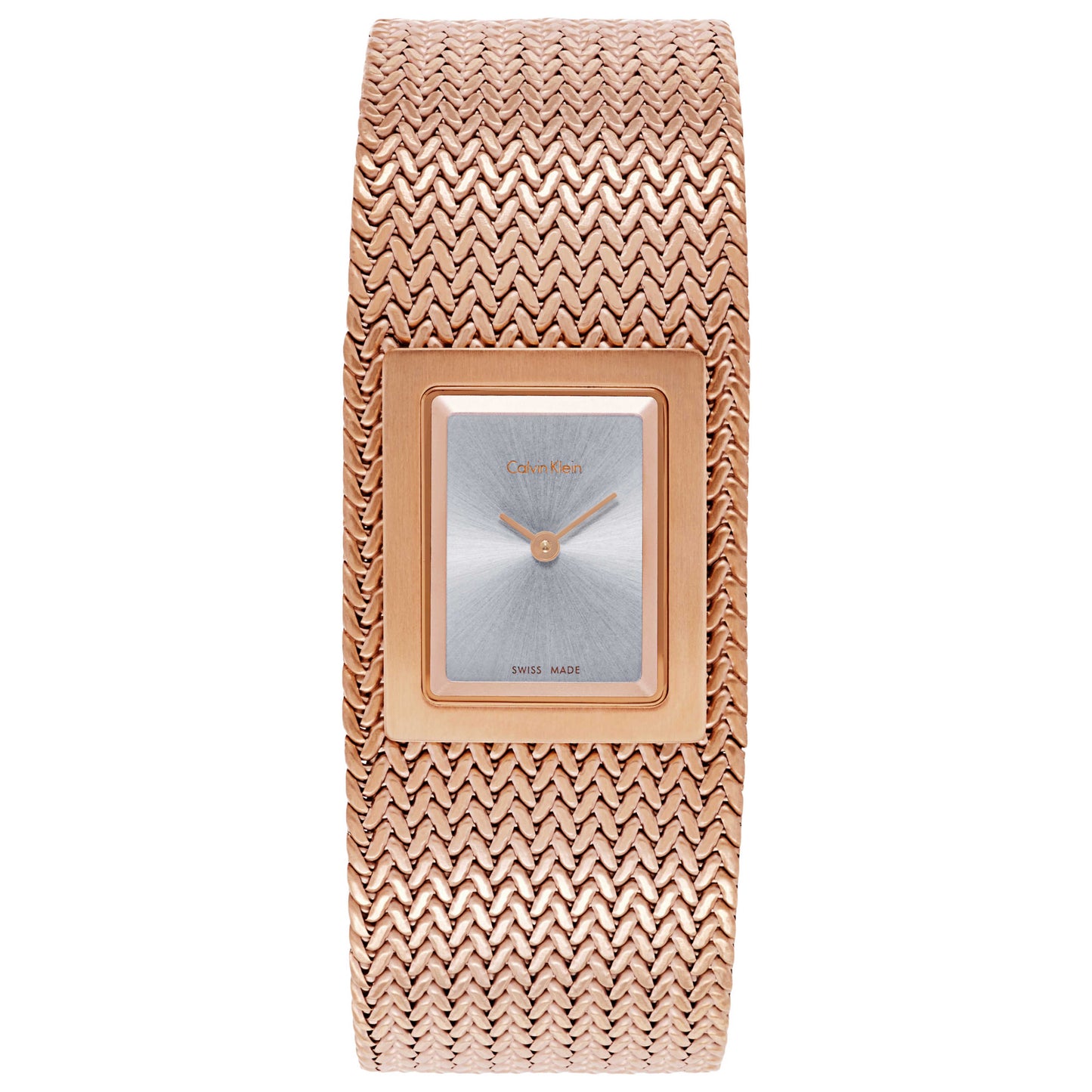 Front view of Calvin Klein Mesh Women's Swiss Quartz (Battery-Powered) Watch K5L13636