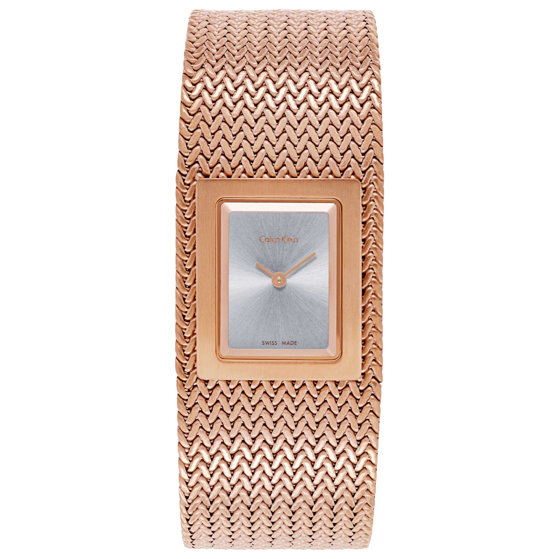 Front view of Calvin Klein Mesh Women's Swiss Quartz (Battery-Powered) Watch K5L13636