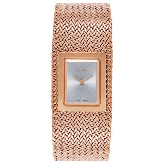 Front view of Calvin Klein Mesh Women's Swiss Quartz (Battery-Powered) Watch K5L13636