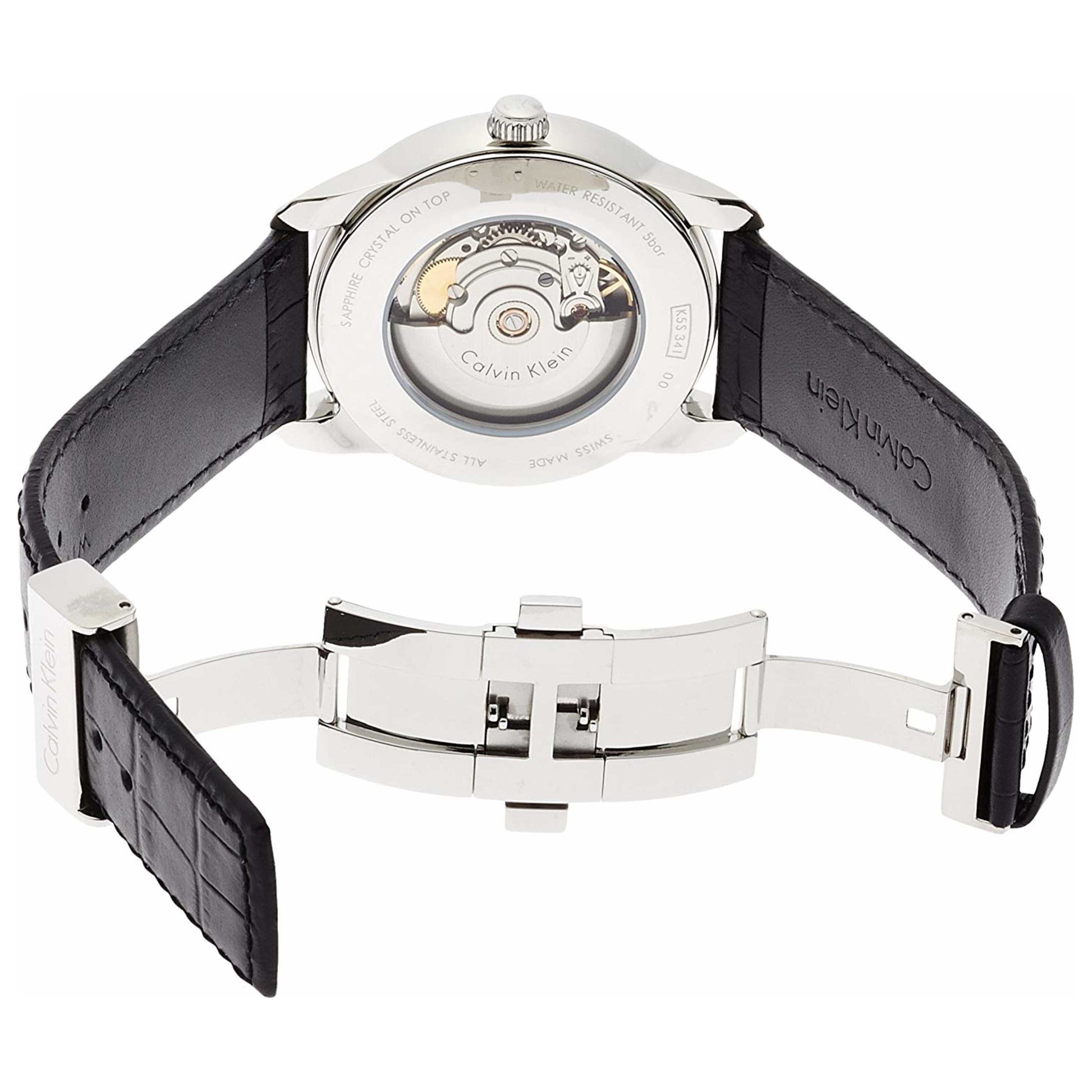 Back view of Calvin Klein Infinite Men's Automatic Watch K5S341CX