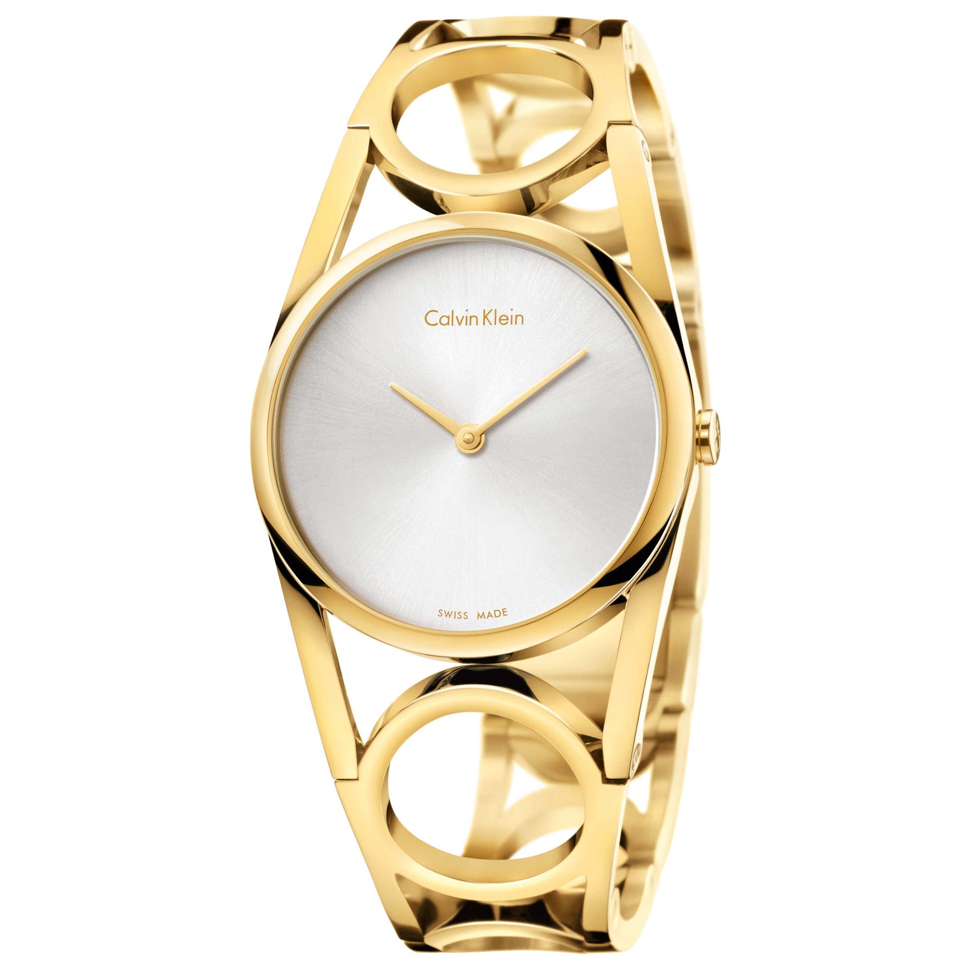 Front view of Calvin Klein Round Women's Swiss Quartz (Battery-Powered) Watch K5U2M546