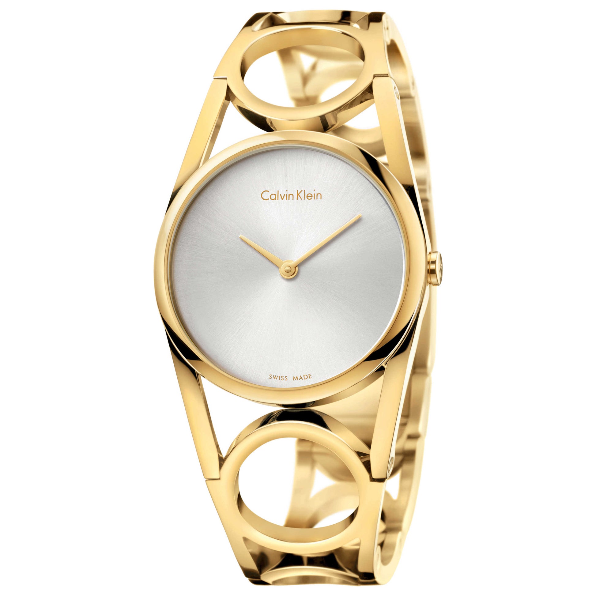 Front view of Calvin Klein Round Women's Swiss Quartz (Battery-Powered) Watch K5U2S546