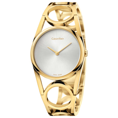 Front view of Calvin Klein Round Women's Swiss Quartz (Battery-Powered) Watch K5U2S546