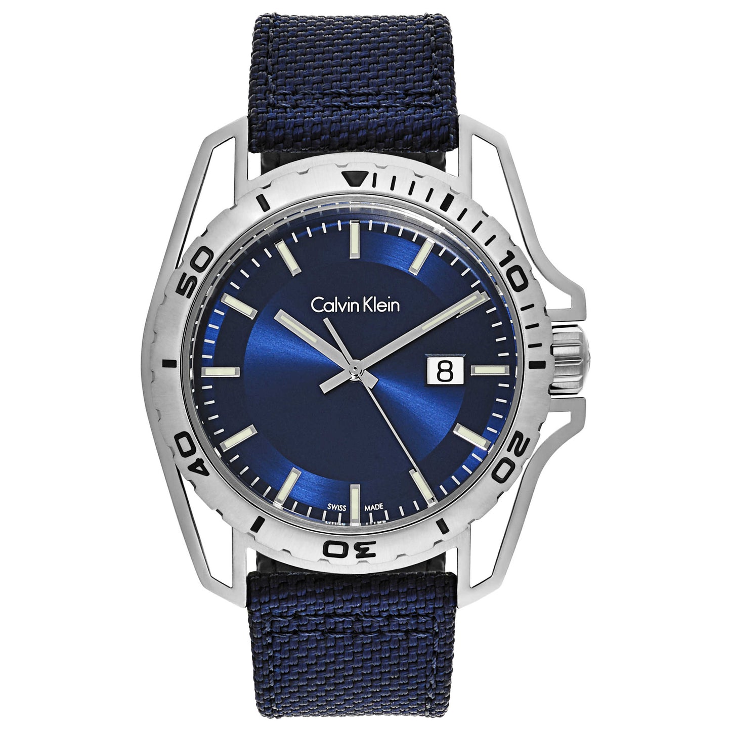 Front view of Calvin Klein Earth Men's Swiss Quartz (Battery-Powered) Watch K5Y31UVN