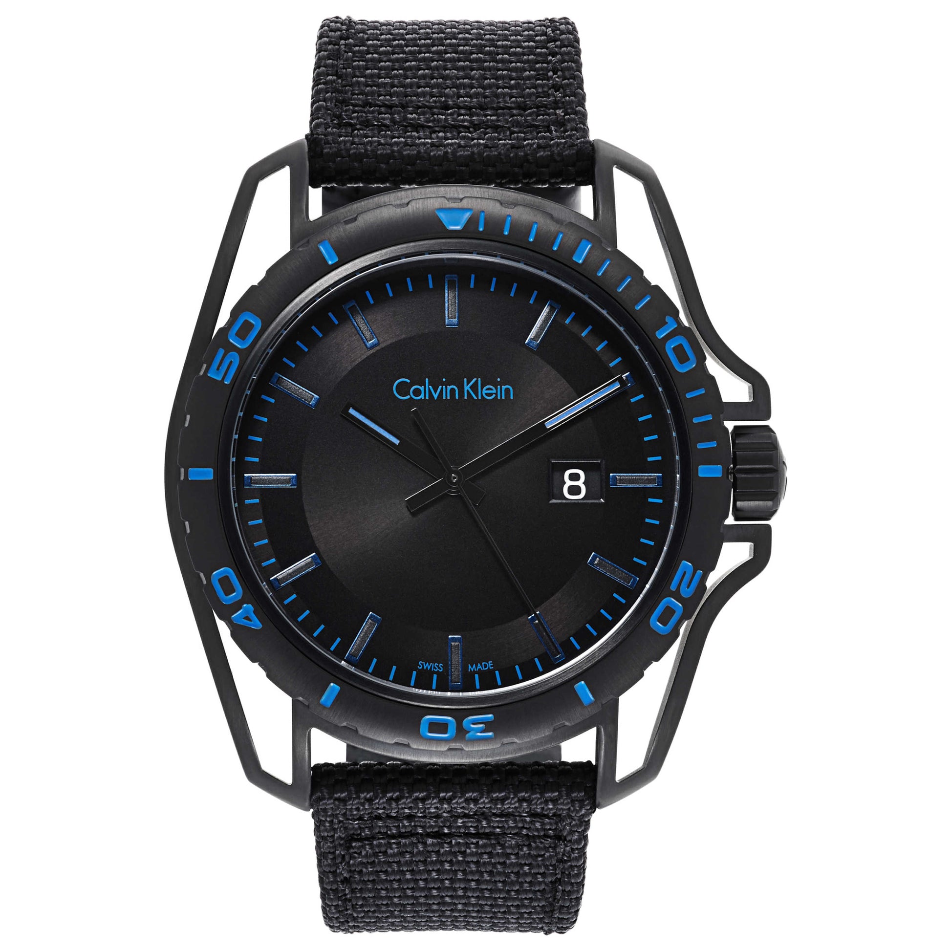 Front view of Calvin Klein Earth Men's Swiss Quartz (Battery-Powered) Watch K5Y31YB1