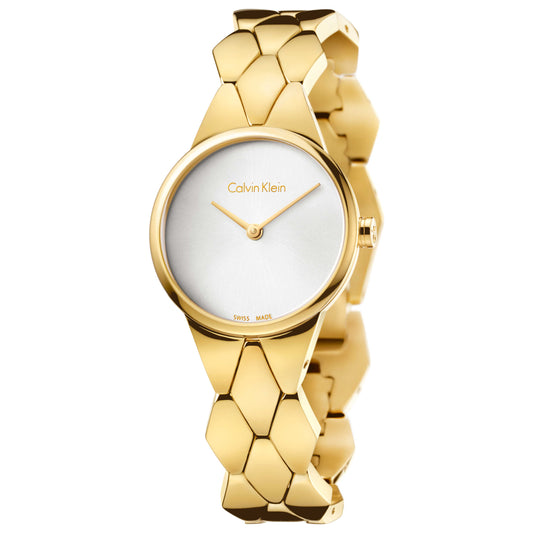 Front view of Calvin Klein Snake Women's Quartz Watch K6E23546