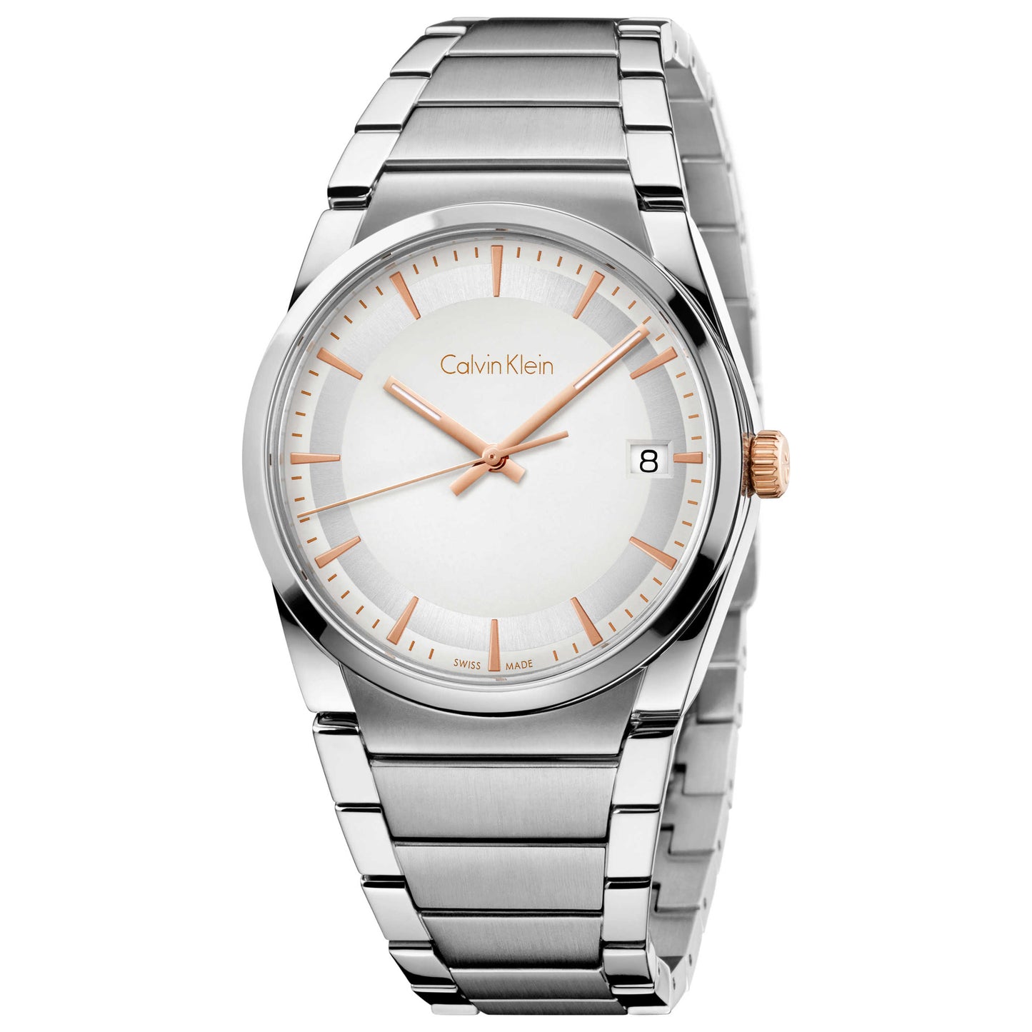 Front view of Calvin Klein Step Men's Swiss Quartz (Battery-Powered) Watch K6K31B46