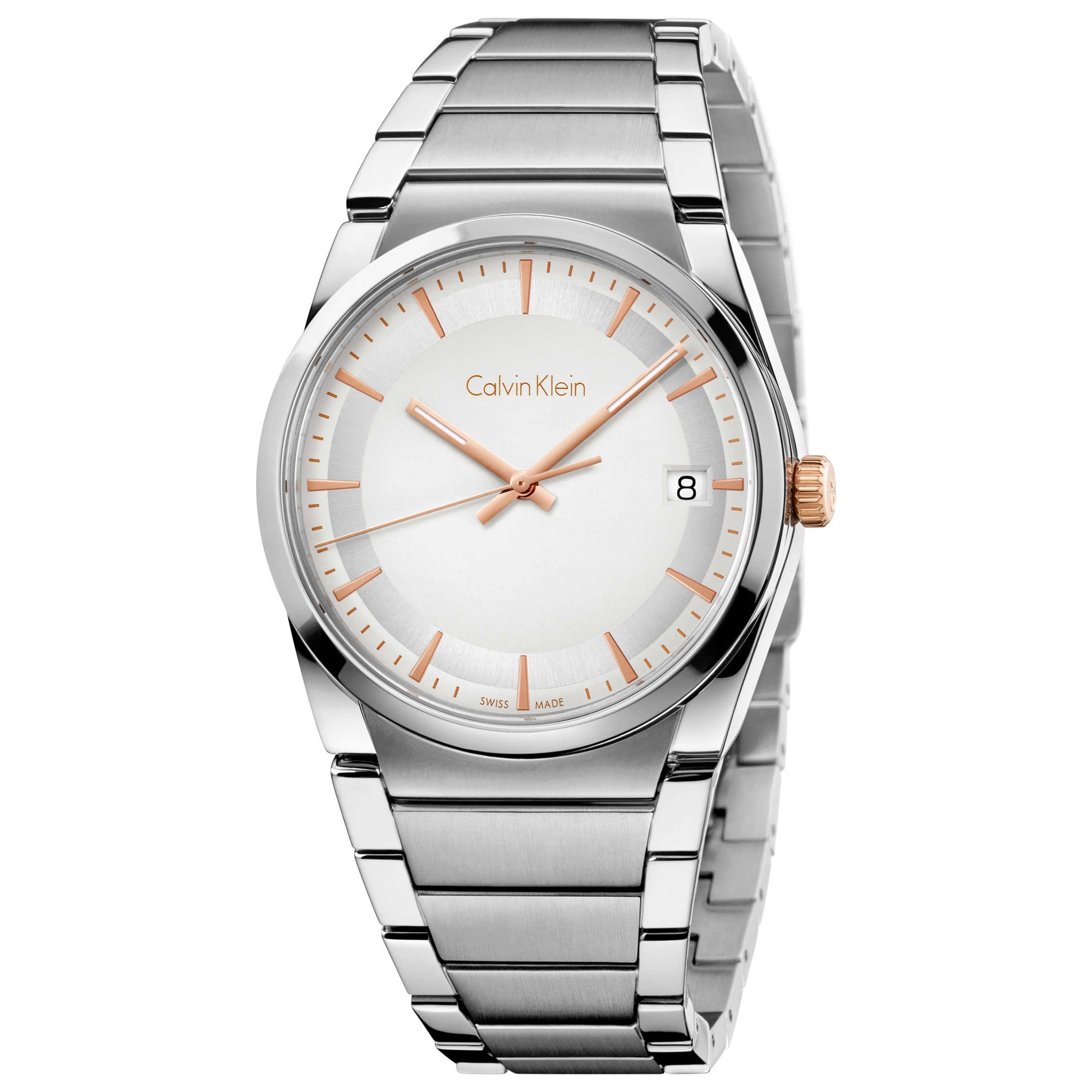 Front view of Calvin Klein Step Men's Swiss Quartz (Battery-Powered) Watch K6K31B46