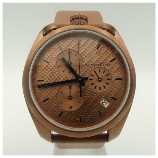 Front view of Calvin Klein Control Men's Swiss Quartz (Battery-Powered) Watch K6Z17TGK-SD