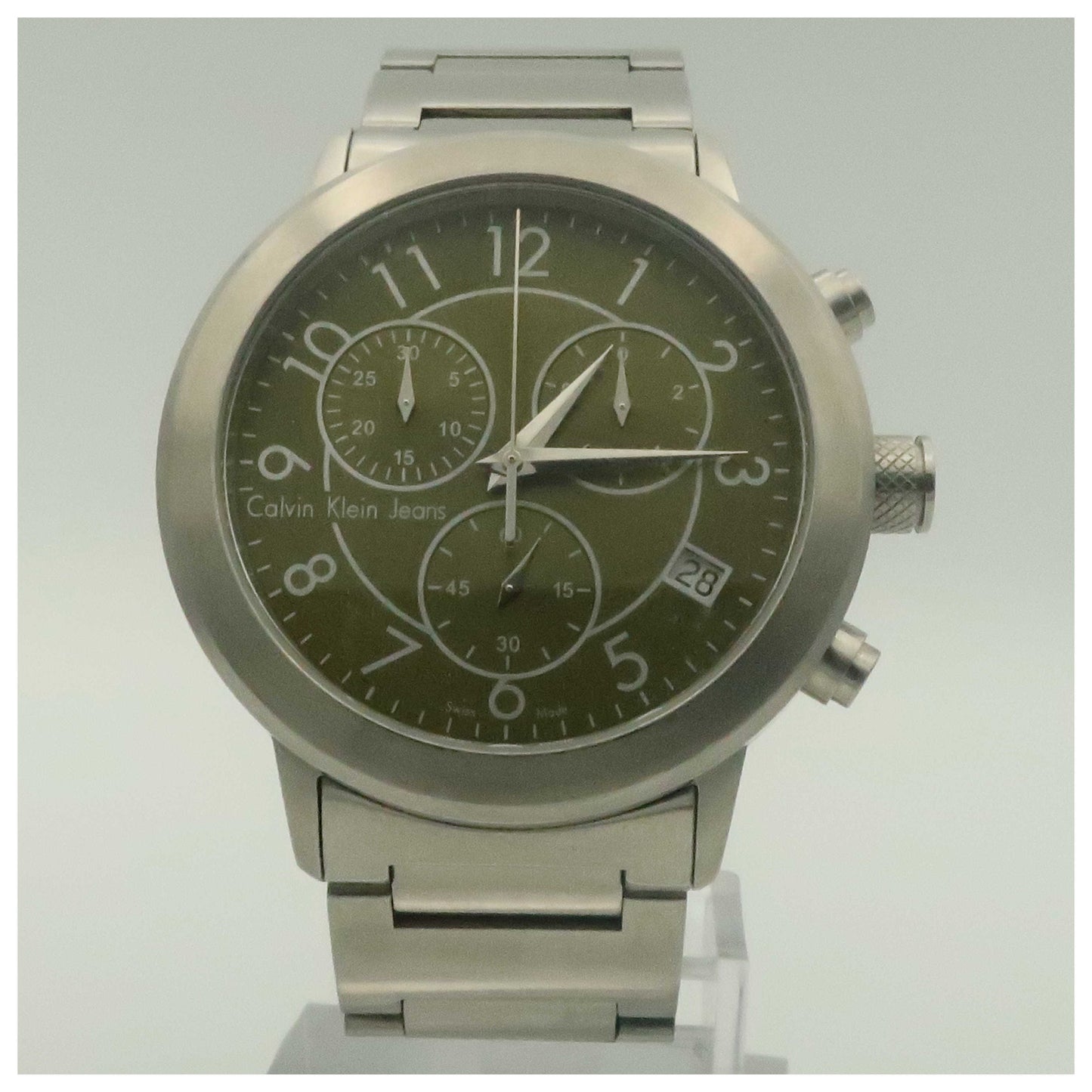 Front view of Calvin Klein Jeans Continual Men's Swiss Quartz (Battery-Powered) Watch K8717150-PO