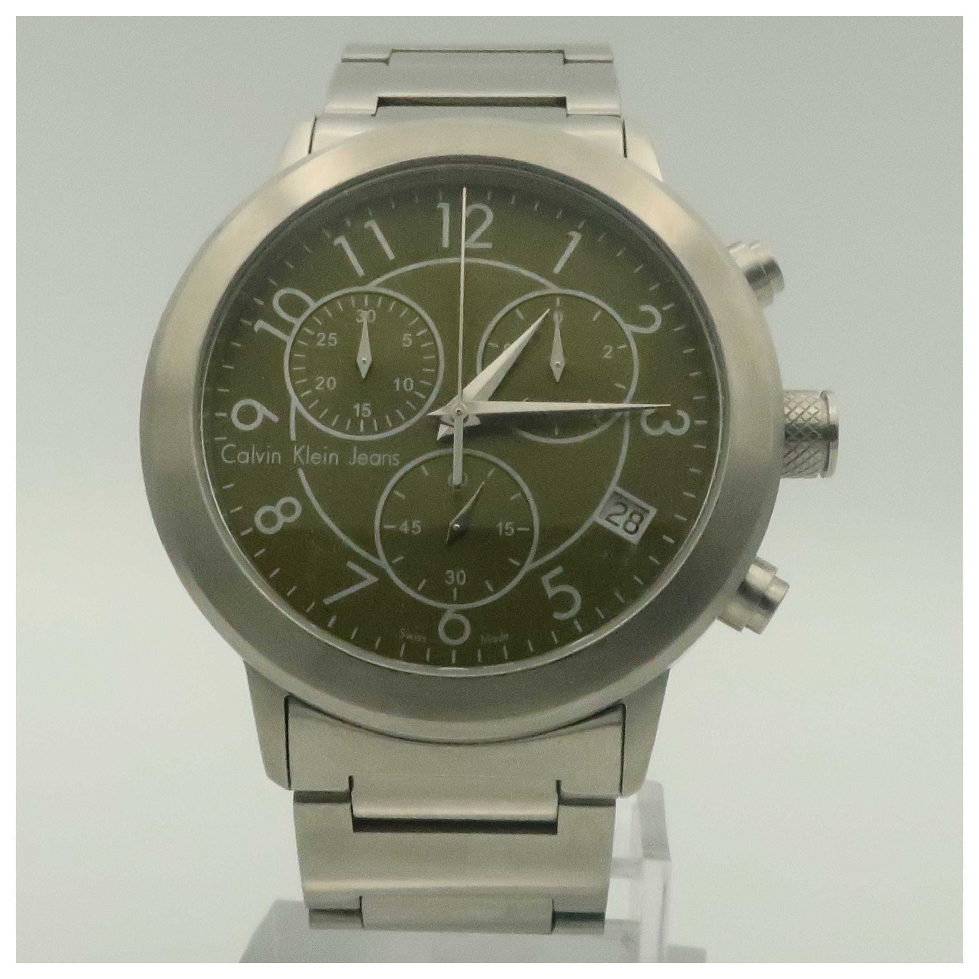 Front view of Calvin Klein Jeans Continual Men's Swiss Quartz (Battery-Powered) Watch K8717150-PO