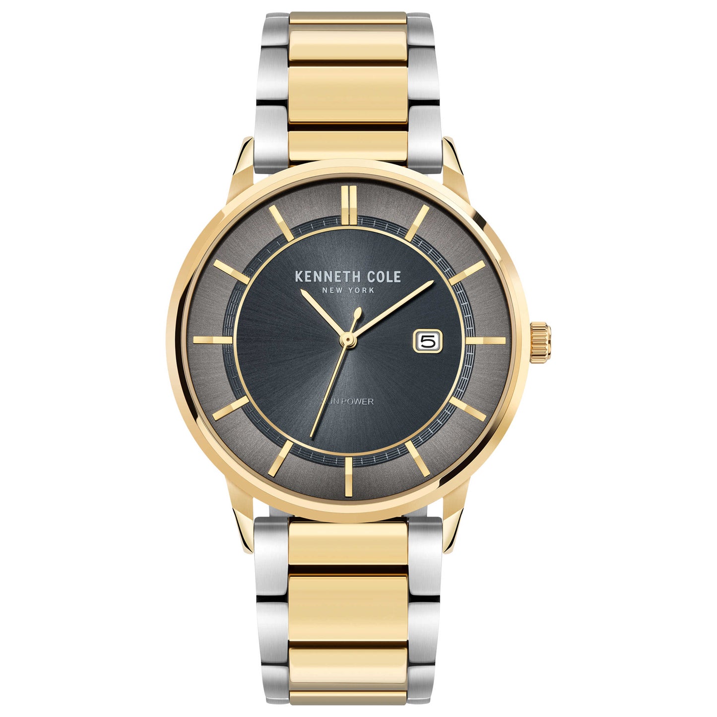 Front view of Kenneth Cole Men's Solar Watch KC50784005B