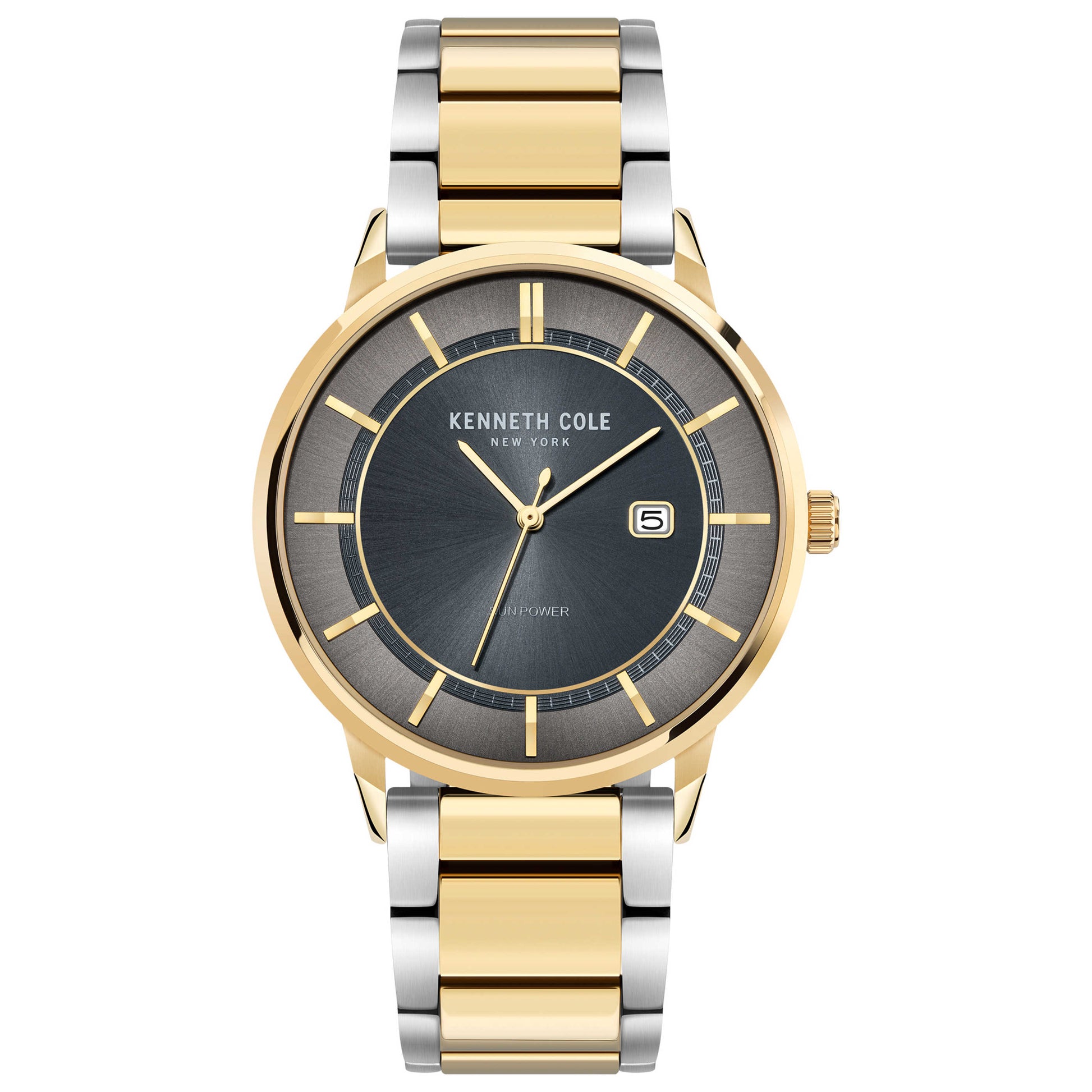 Front view of Kenneth Cole Men's Solar Watch KC50784005B