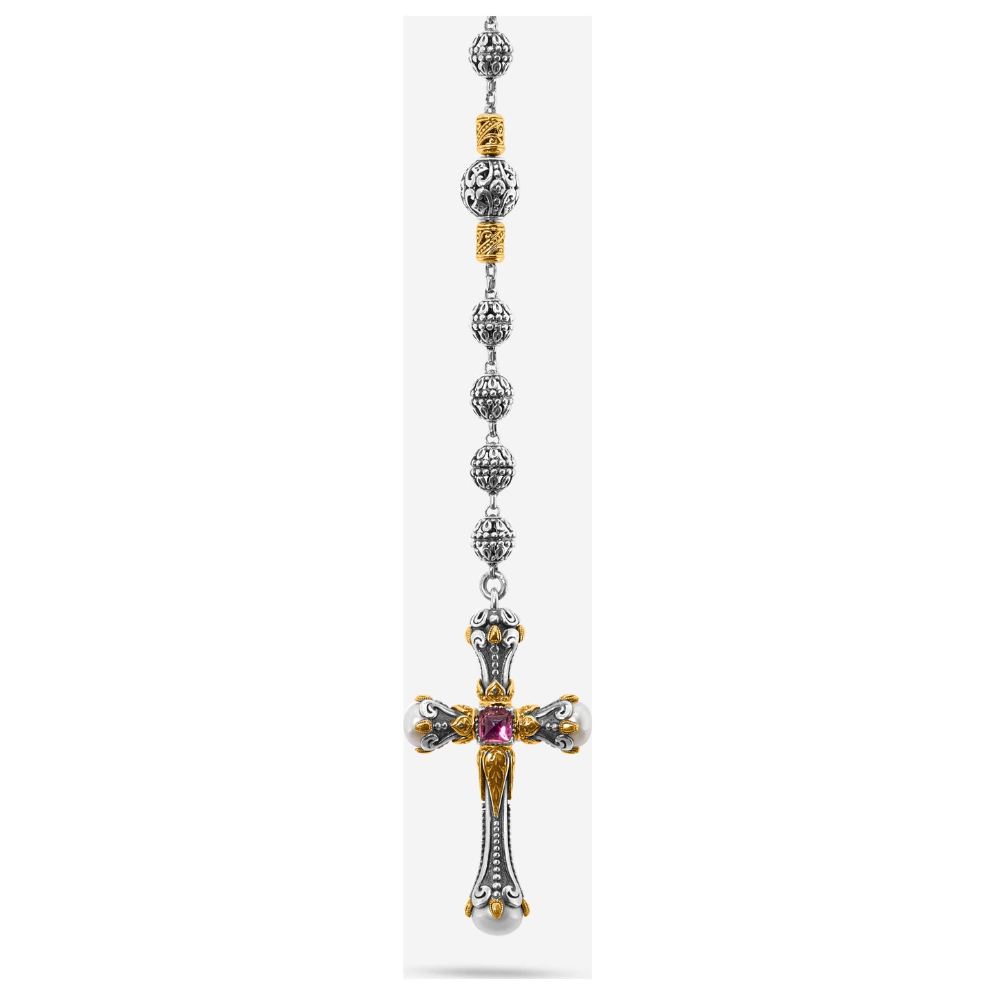Front view of Konstantino Lariat Women's Necklace KOMK4736-450-CUT