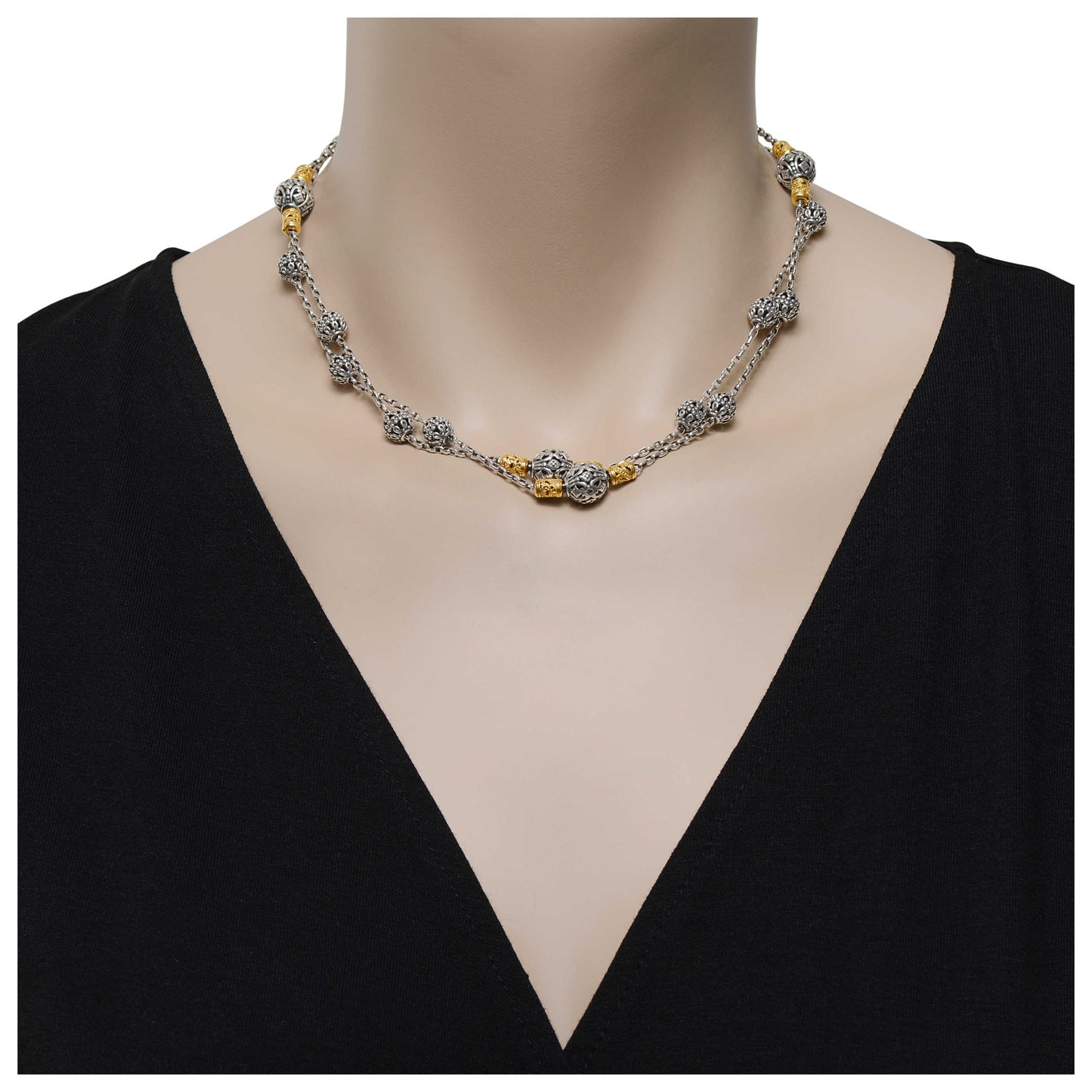 Konstantino Station Women's Necklace KOMK4768-130-33 - Image #2