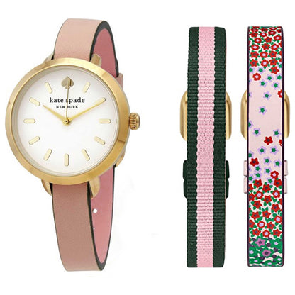 Front view of Kate Spade Greene Women's Quartz Watch KSW1663SET