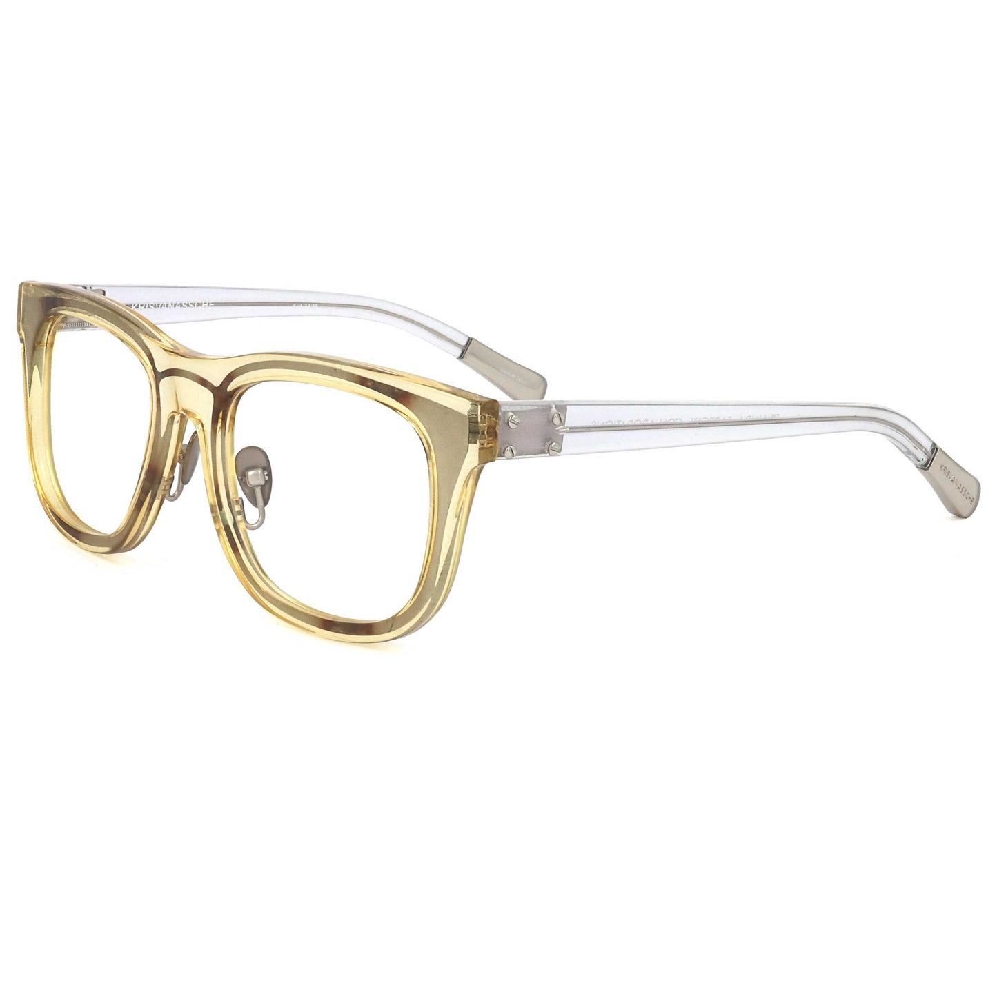 Front view of Linda Farrow Kris Van Assche Men's Opticals KVA14-C16-52