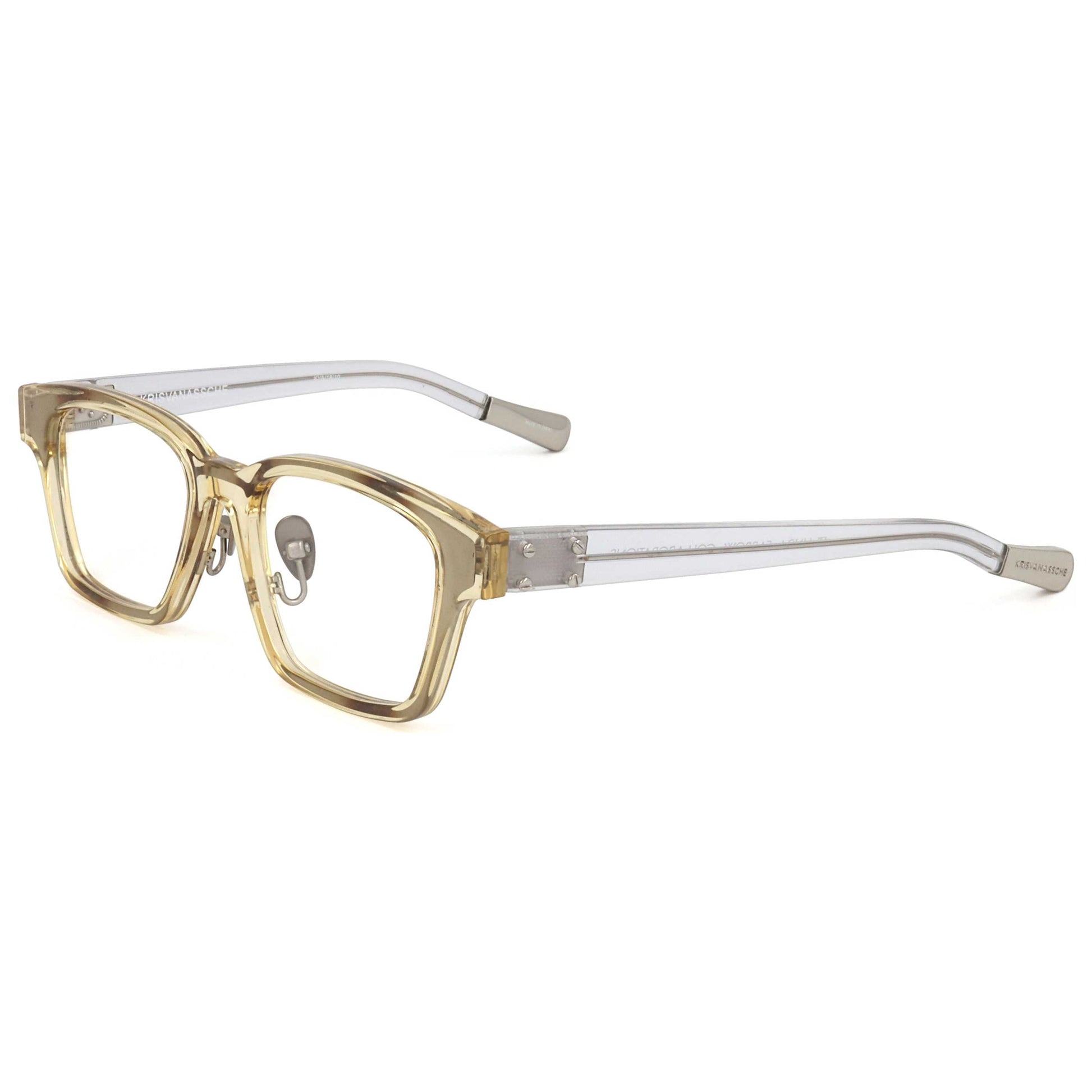 Front view of Linda Farrow Kris Van Assche Men's Opticals KVA18-C10-50