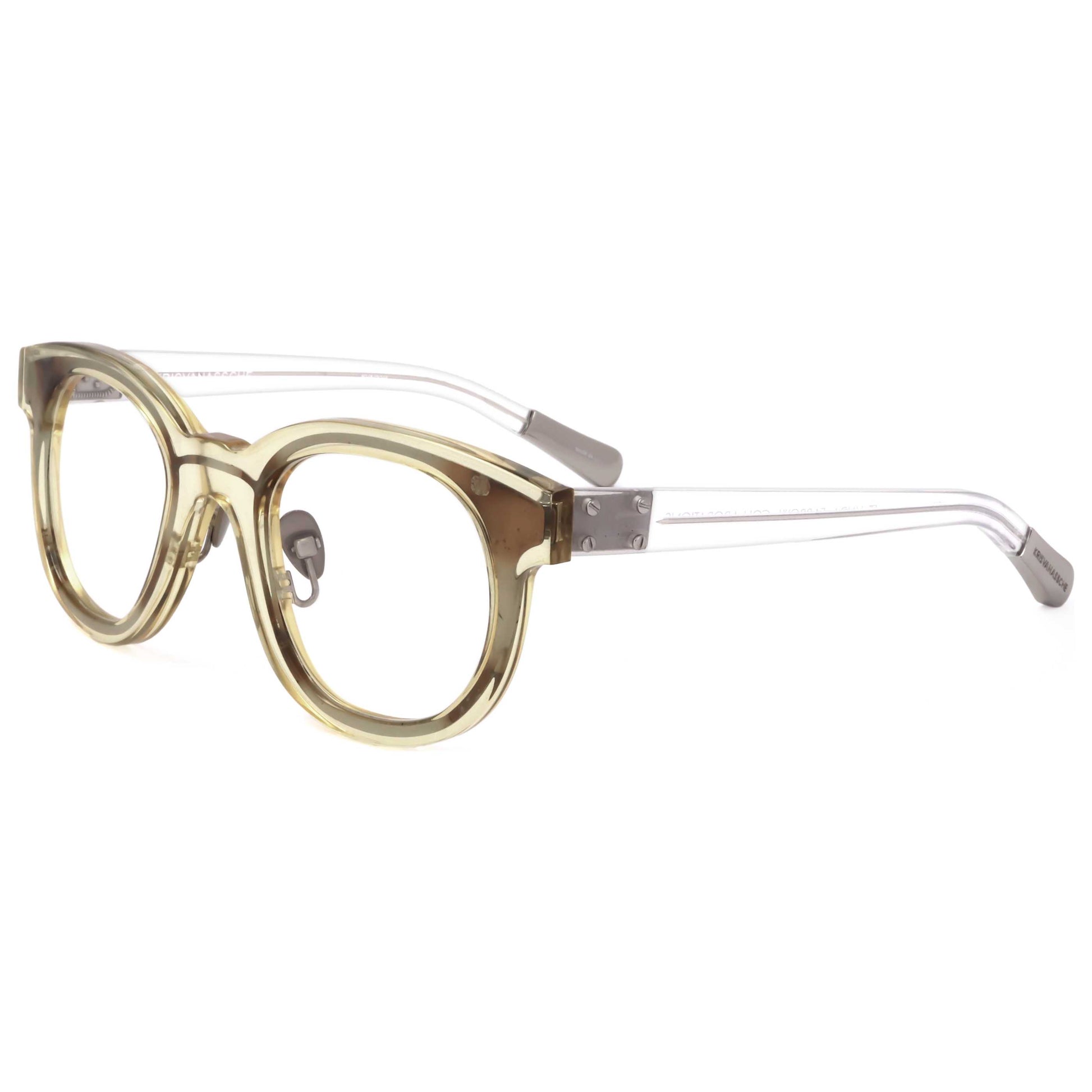 Front view of Linda Farrow Kris Van Assche Men's Opticals KVA22-C1