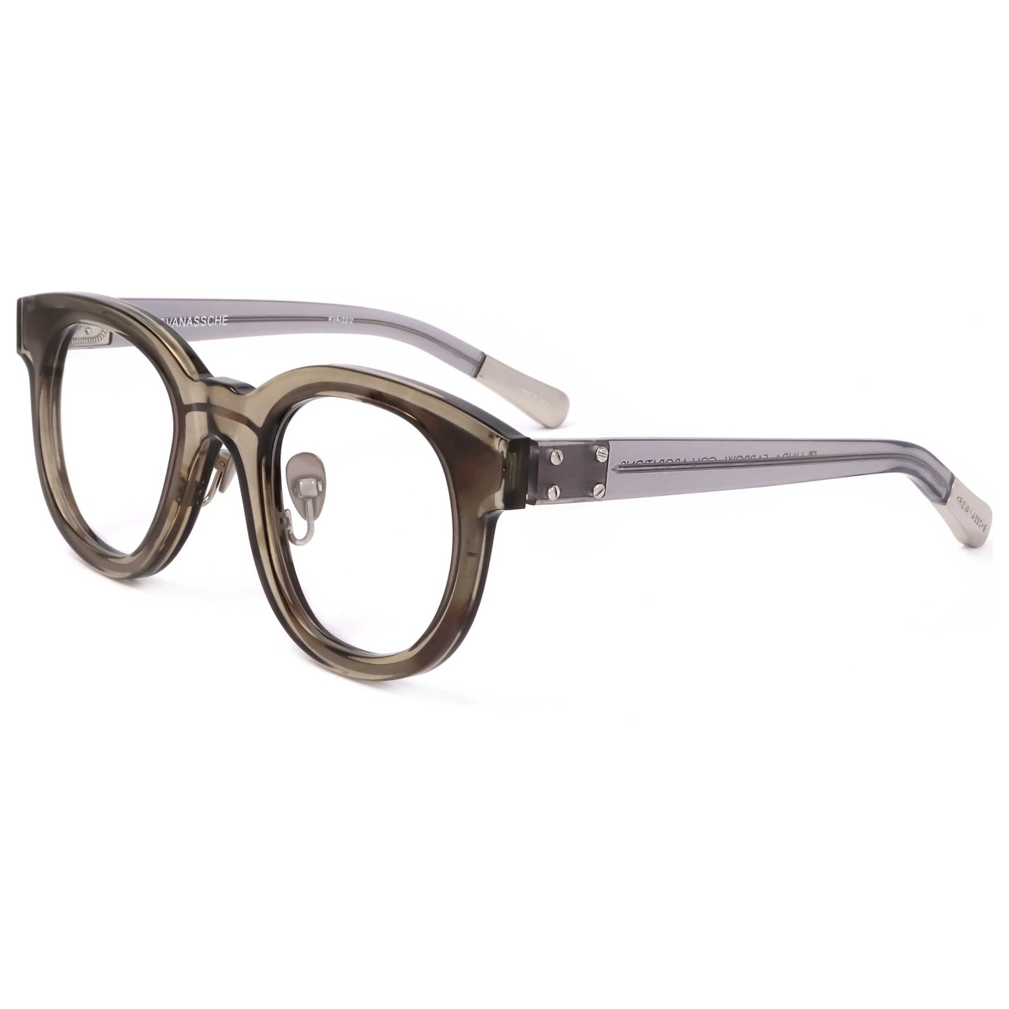Front view of Linda Farrow Kris Van Assche Men's Opticals KVA22-C2-48
