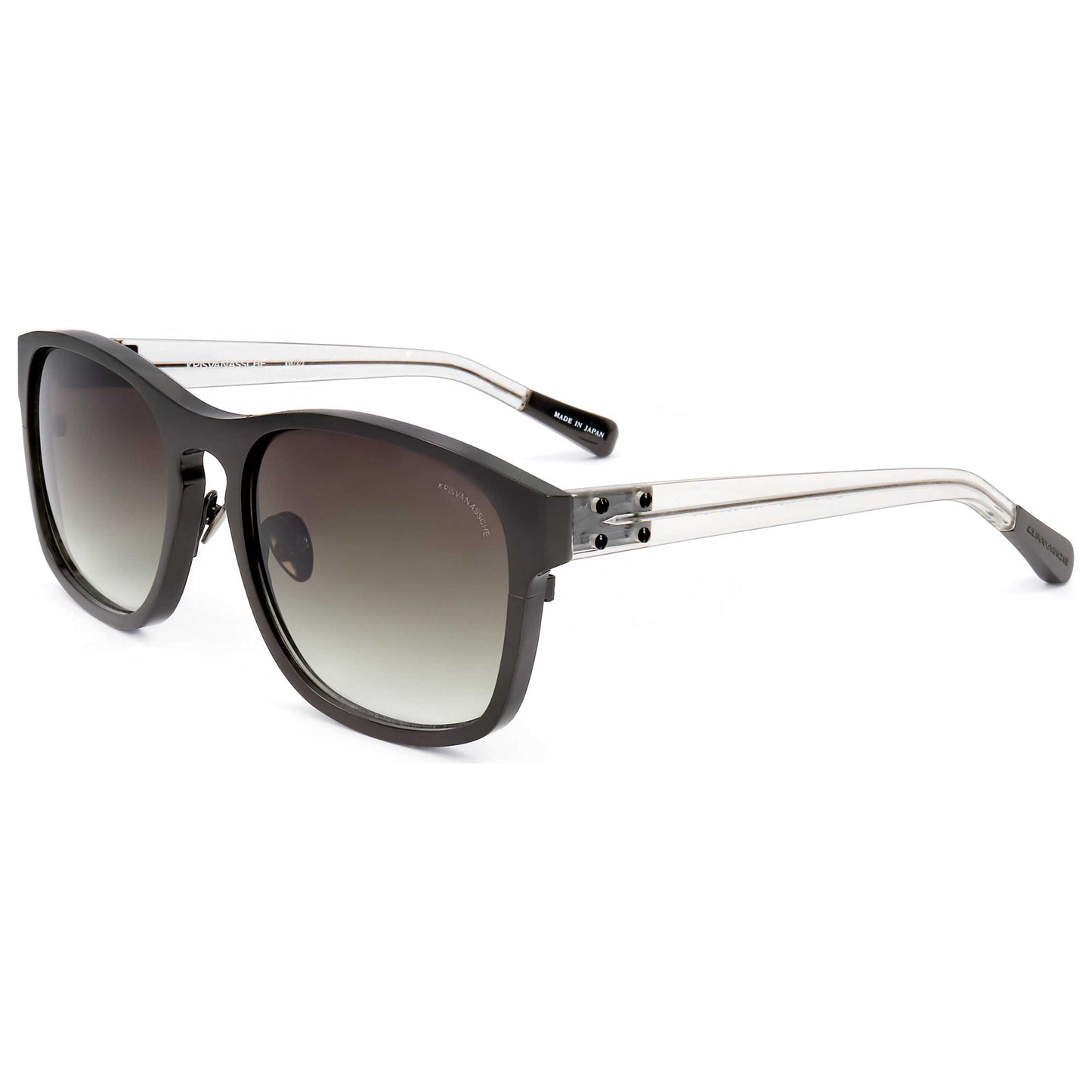 Front view of Linda Farrow Kris Van Assche Men's Sunglasses KVA3-C2-54