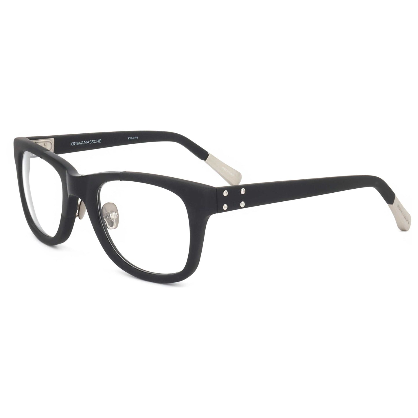 Front view of Linda Farrow Kris Van Assche Men's Opticals KVA37-C4-50