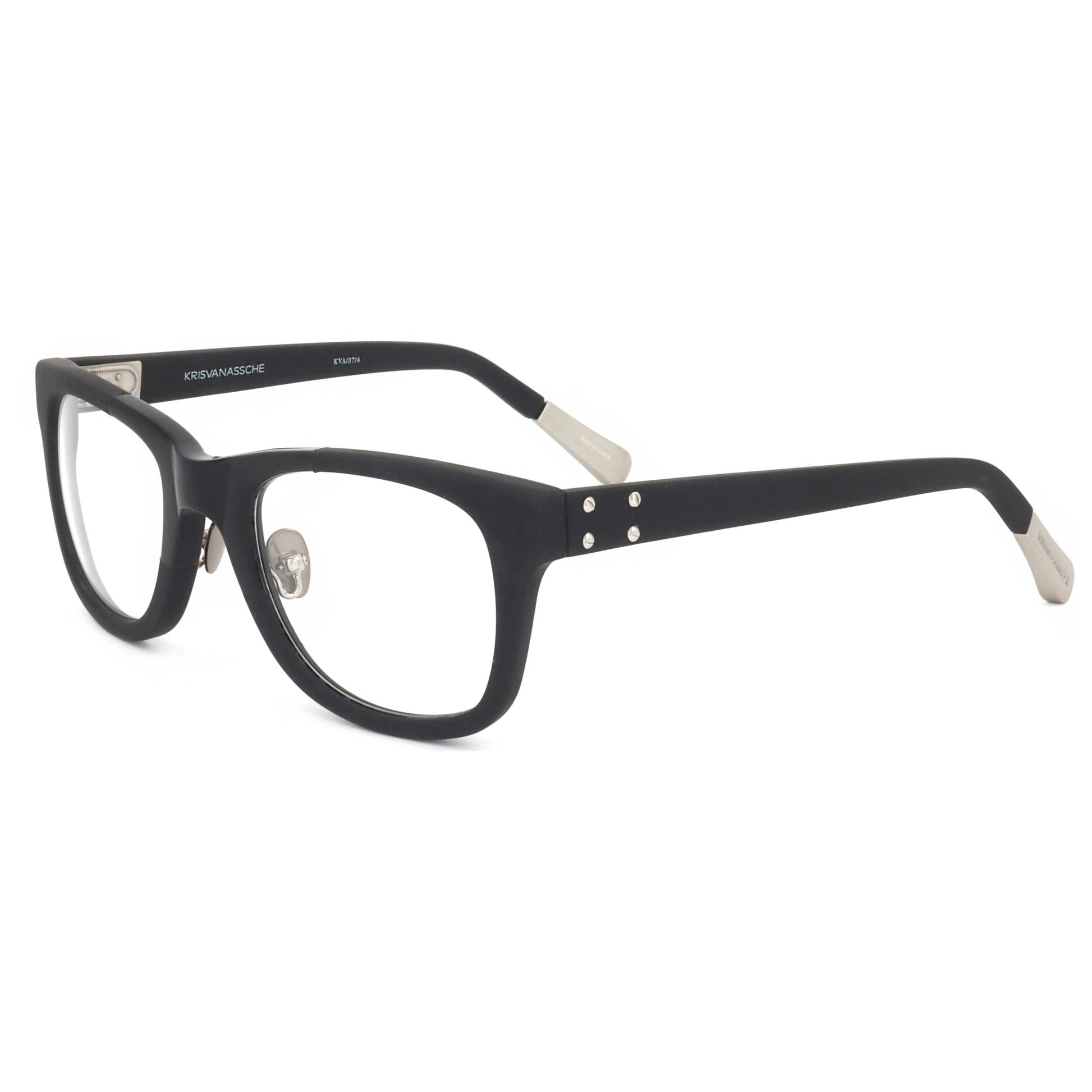 Front view of Linda Farrow Kris Van Assche Men's Opticals KVA37-C4-50