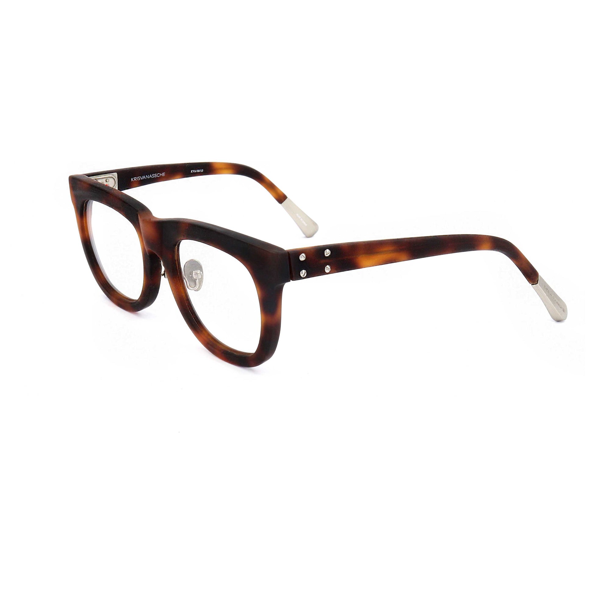 Front view of Linda Farrow Kris Van Assche Men's Opticals KVA38-C13-51
