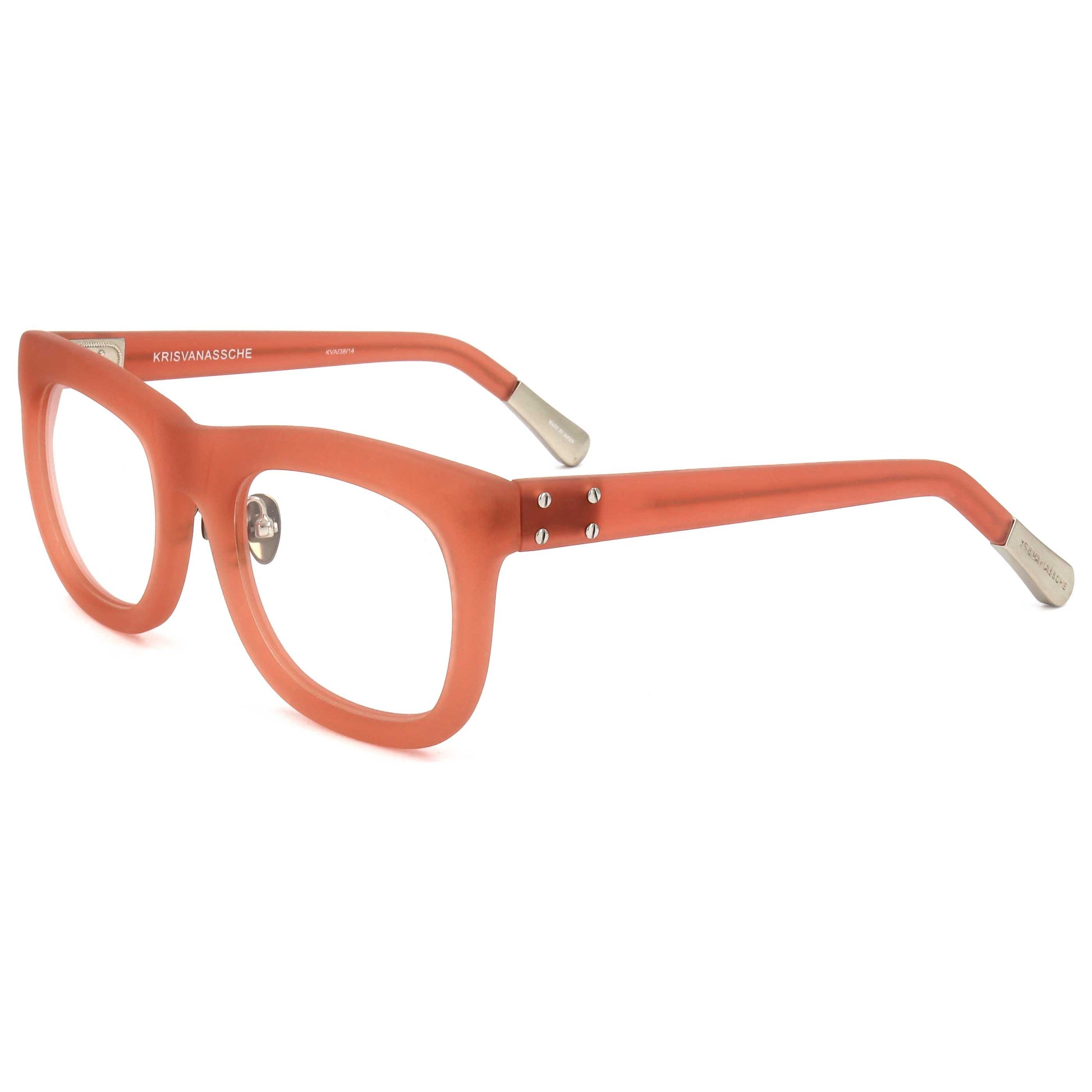 Front view of Linda Farrow Kris Van Assche Men's Opticals KVA38-C14-51