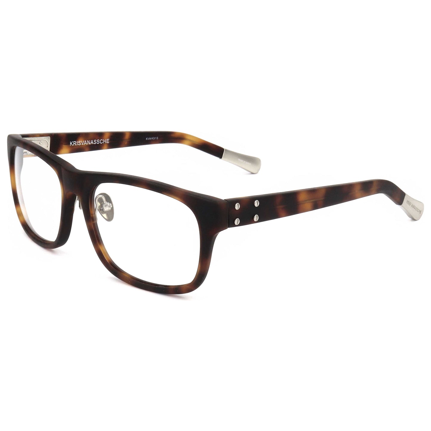 Front view of Linda Farrow Kris Van Assche Men's Opticals KVA43-C13