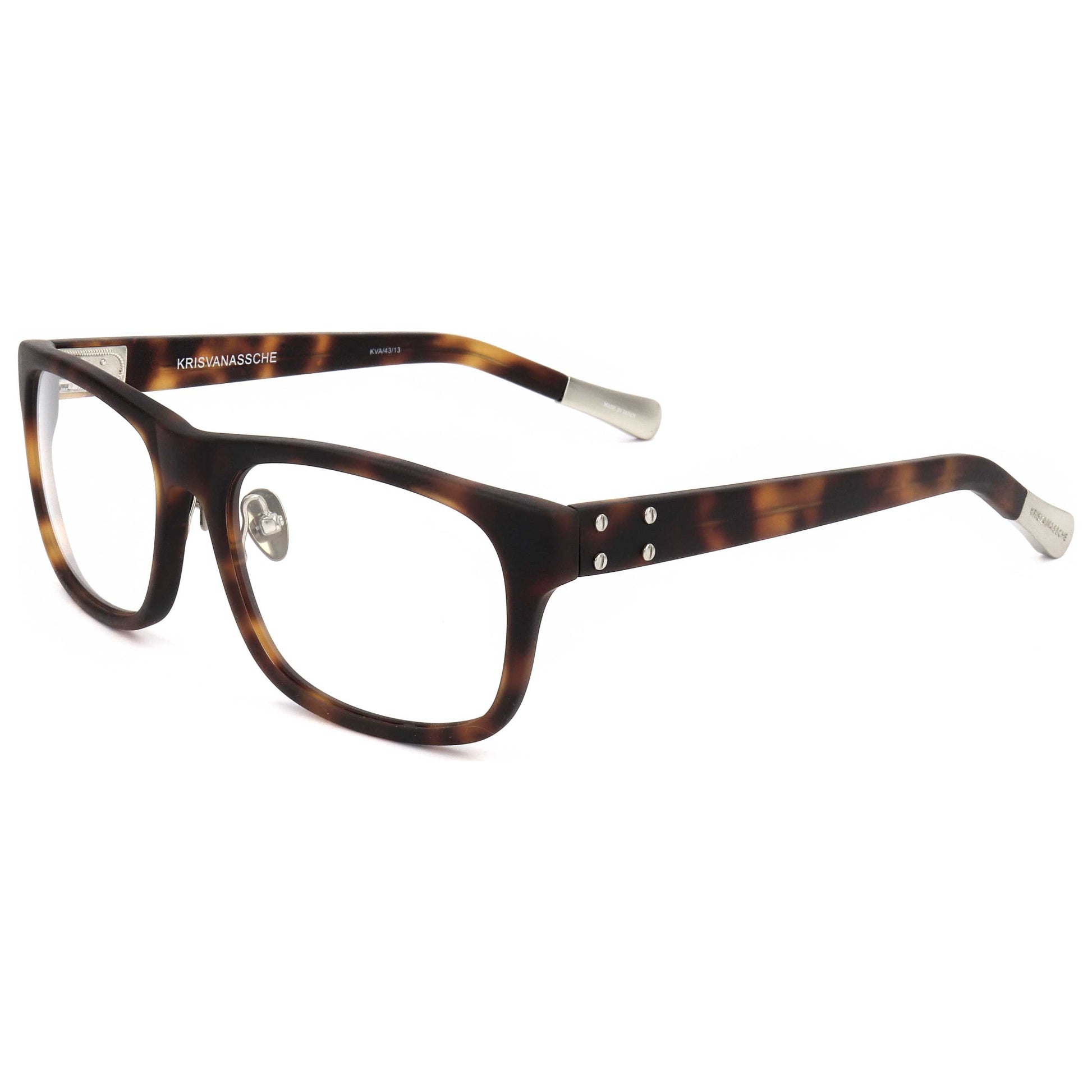 Front view of Linda Farrow Kris Van Assche Men's Opticals KVA43-C13