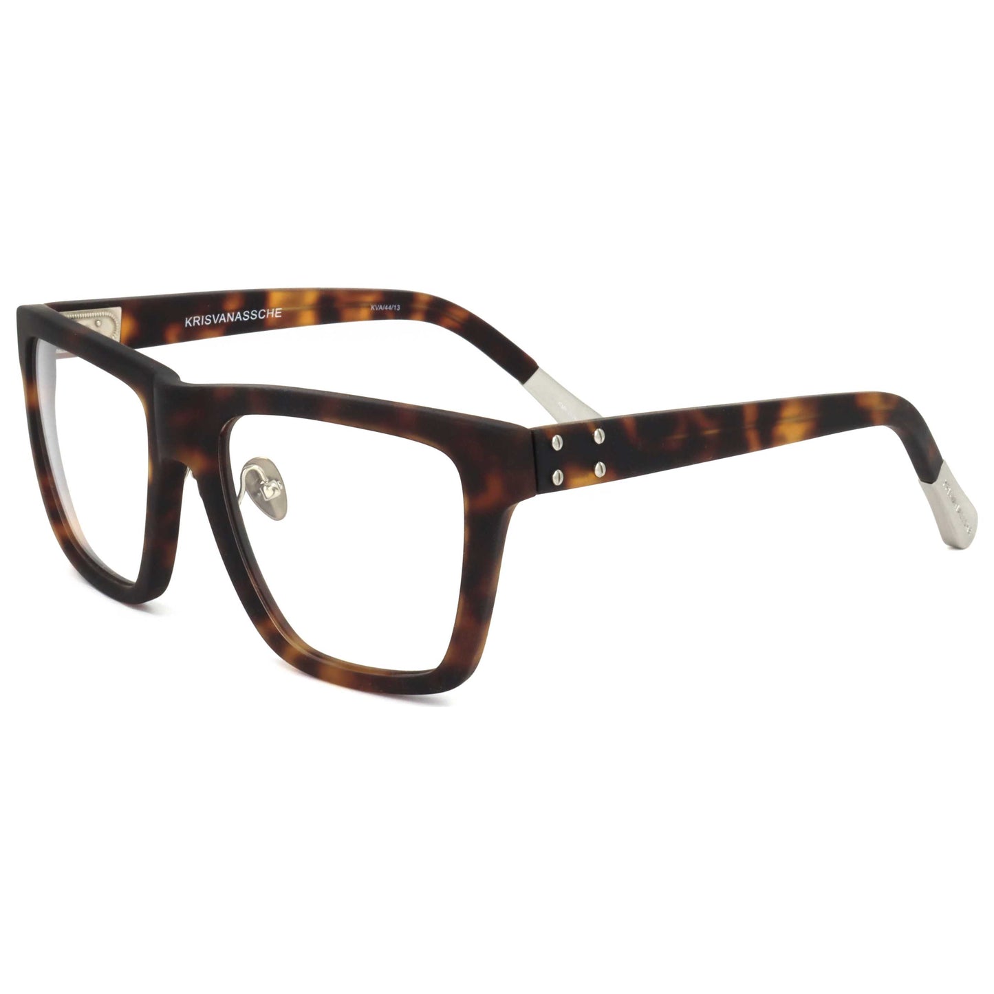 Front view of Linda Farrow Kris Van Assche Men's Opticals KVA44-C13-54