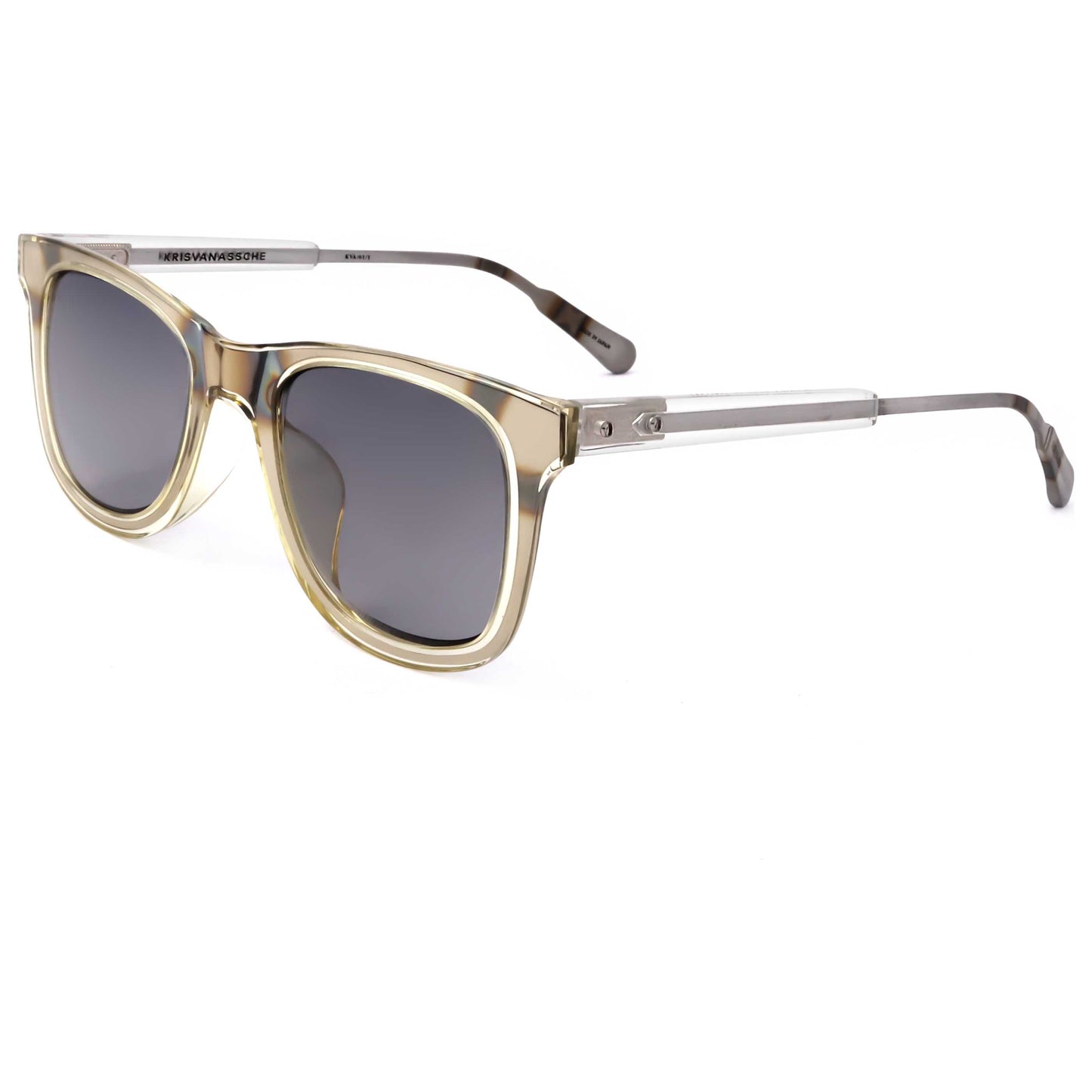 Front view of Linda Farrow Kris Van Assche Men's Sunglasses KVA61-C1-49