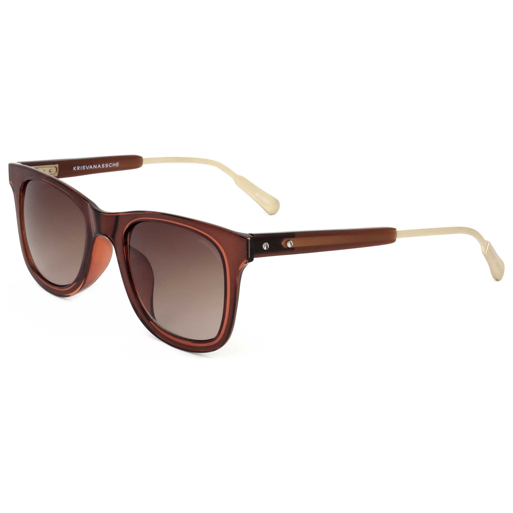 Front view of Linda Farrow Kris Van Assche Men's Sunglasses KVA61-C3-49