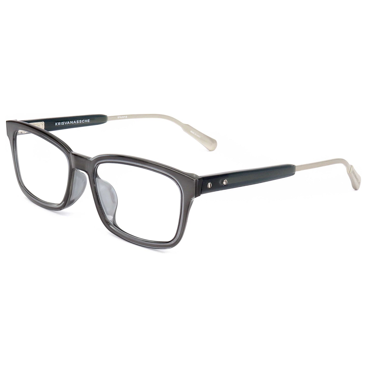 Front view of Linda Farrow Kris Van Assche Men's Opticals KVA67-C2-53
