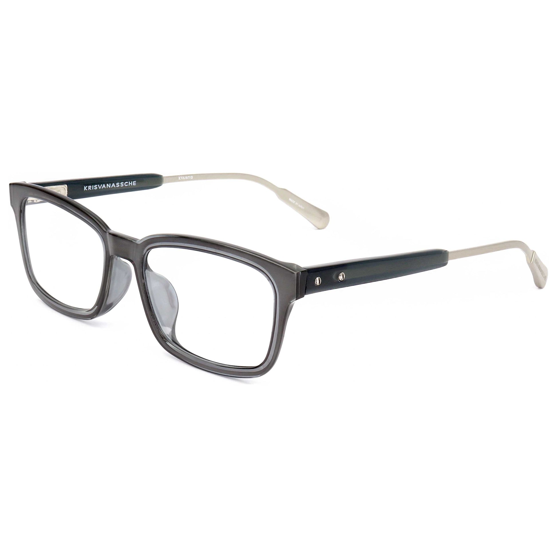 Front view of Linda Farrow Kris Van Assche Men's Opticals KVA67-C2-53