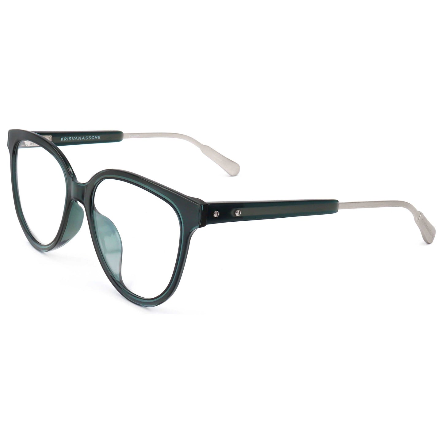 Front view of Linda Farrow Kris Van Assche Men's Opticals KVA68-C2-52