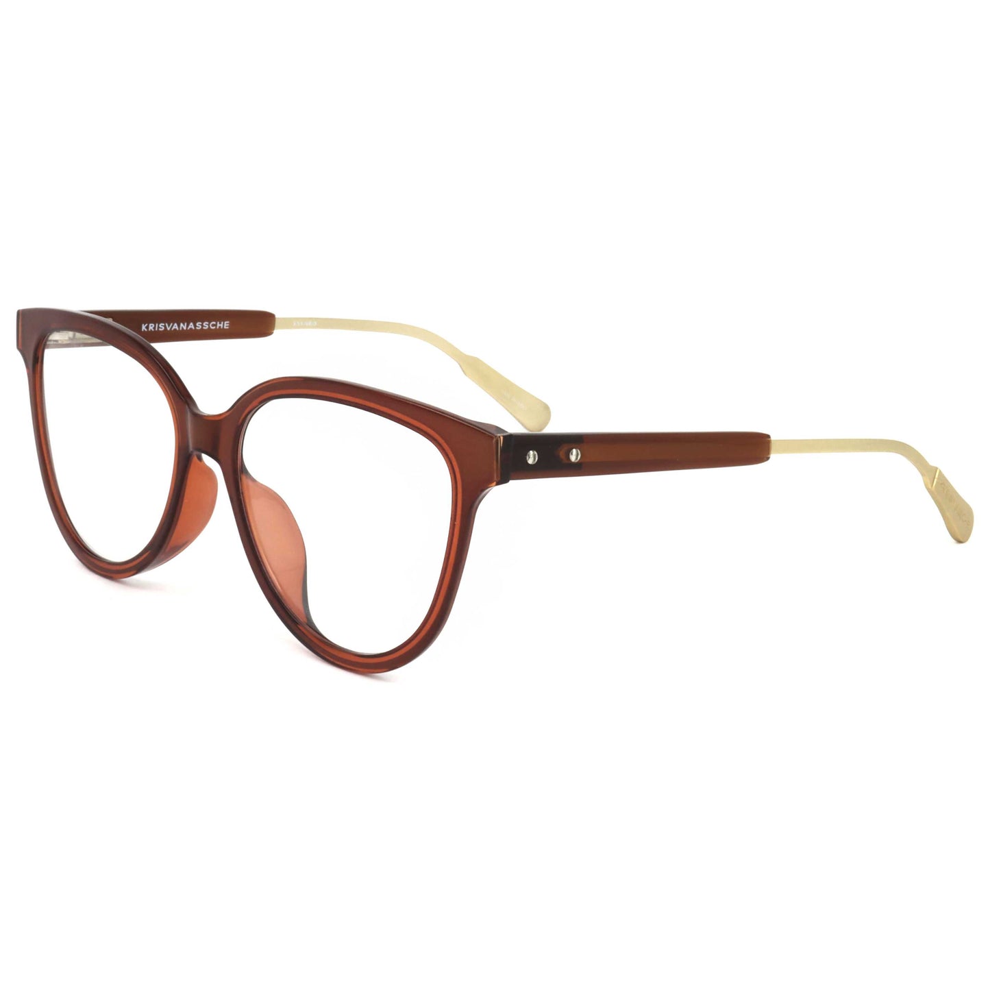 Front view of Linda Farrow Kris Van Assche Men's Opticals KVA68-C3-52